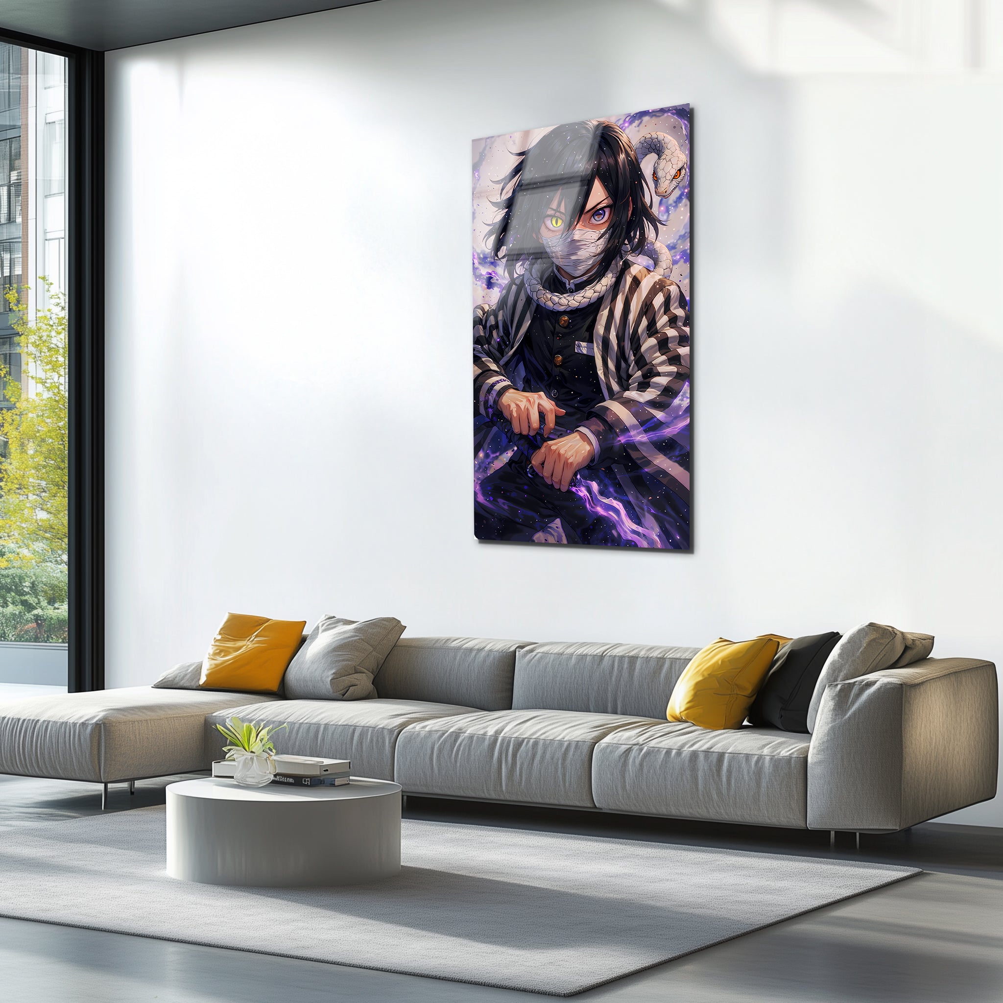 Obanai Iguro: The Serpent Hashira | Premium HD Metal Wall Art