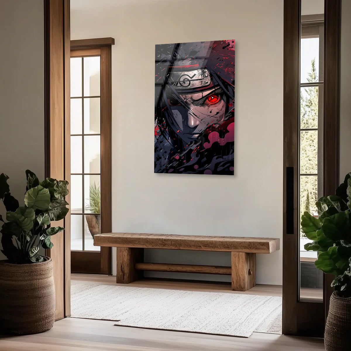 Sasuke: Crimson Eyes of Fate | Premium HD Metal Wall Art