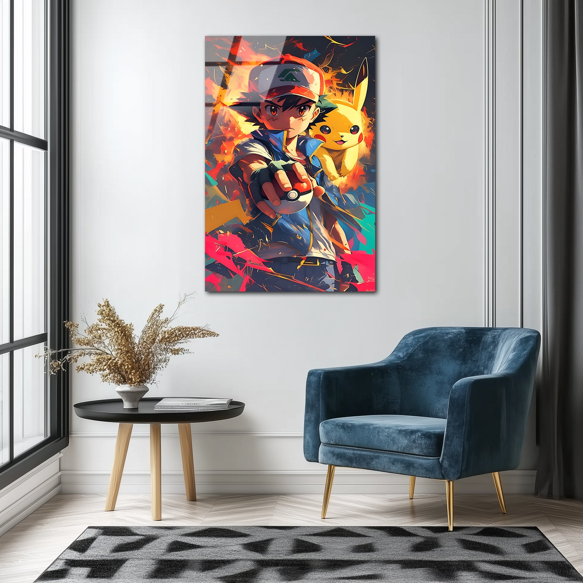 Ash & Pikachu: Unstoppable Partners of Adventure | Premium HD Metal Wall Art