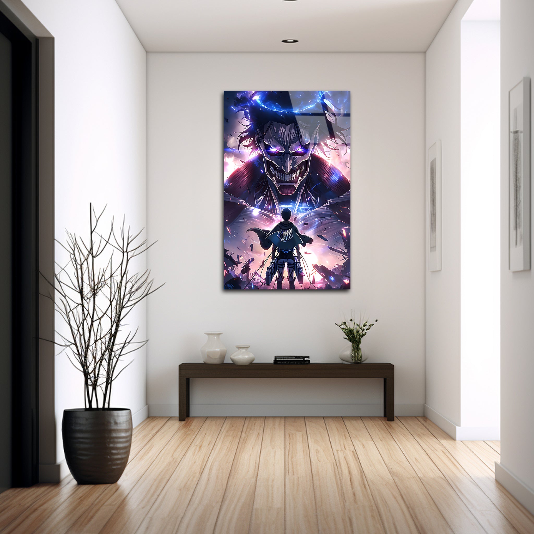Eren Yeager: The God Within the Titan | Premium HD Metal Wall Art
