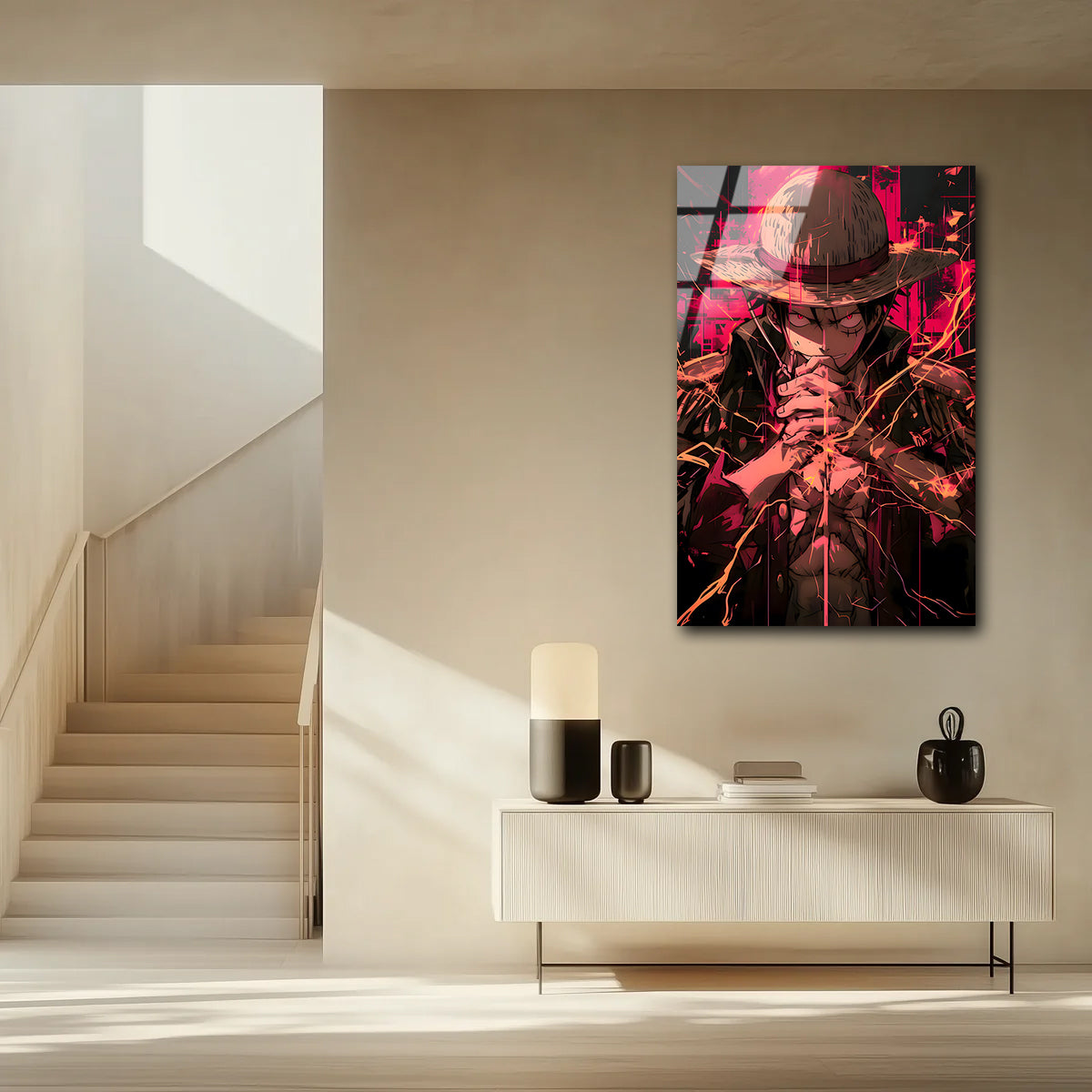 Luffy: The Wrath of the Pirate King| Premium HD Metal Wall Art