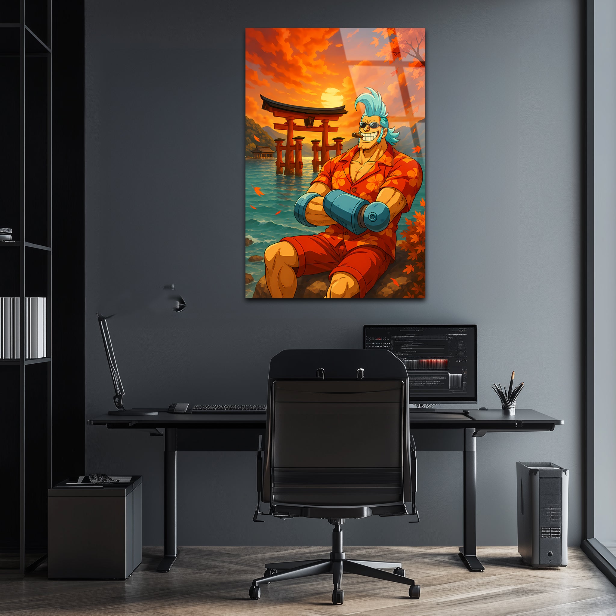 Franky: The Super Shipwright in Autumn Splendor | Premium HD Metal Wall Art