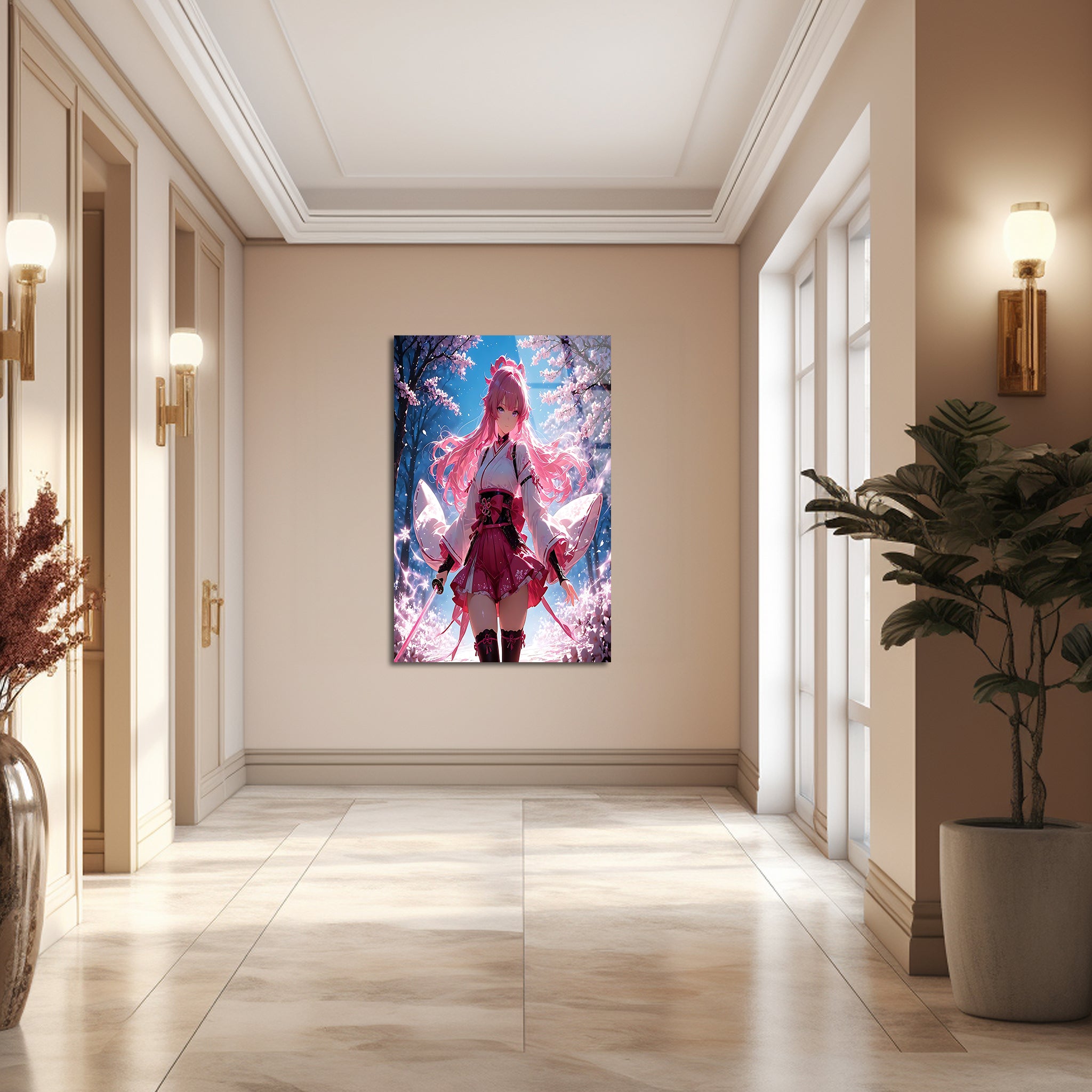 Yae Miko: Radiance of the Sakura Shrine | Premium HD Metal Wall Art