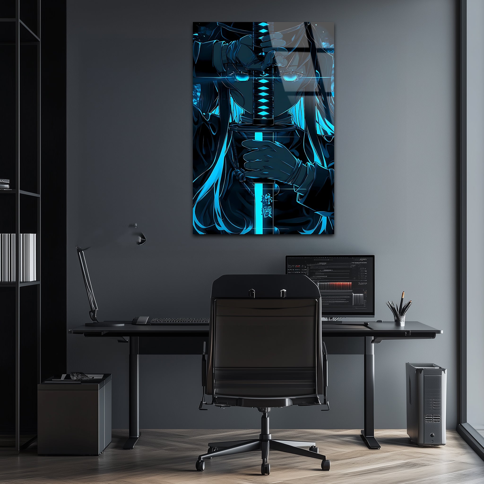 shinobu: Blade of Silent Thunder | Premium HD Metal Wall Art