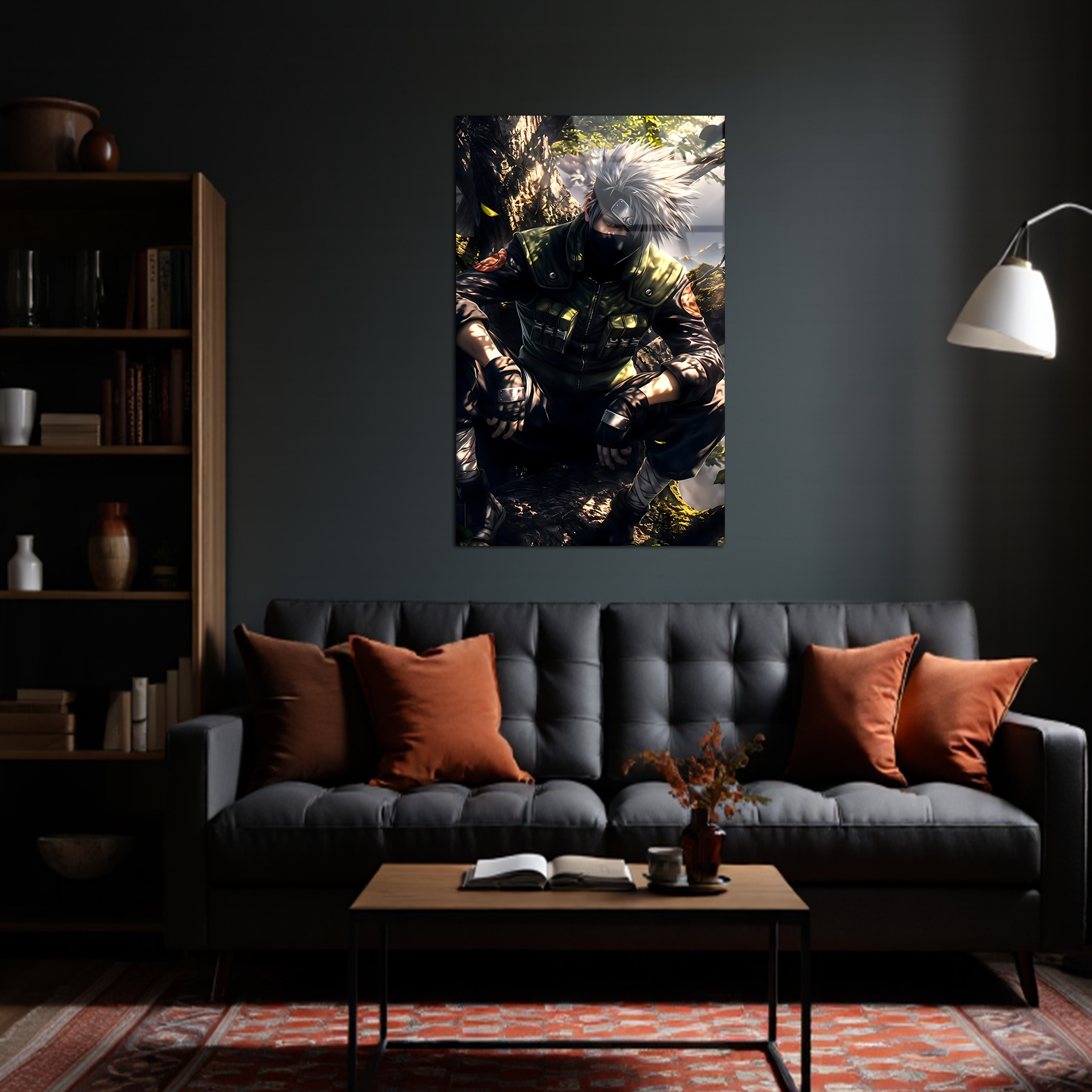 Kakashi: The Silent Shadow of Konoha | Premium HD Metal Wall Art