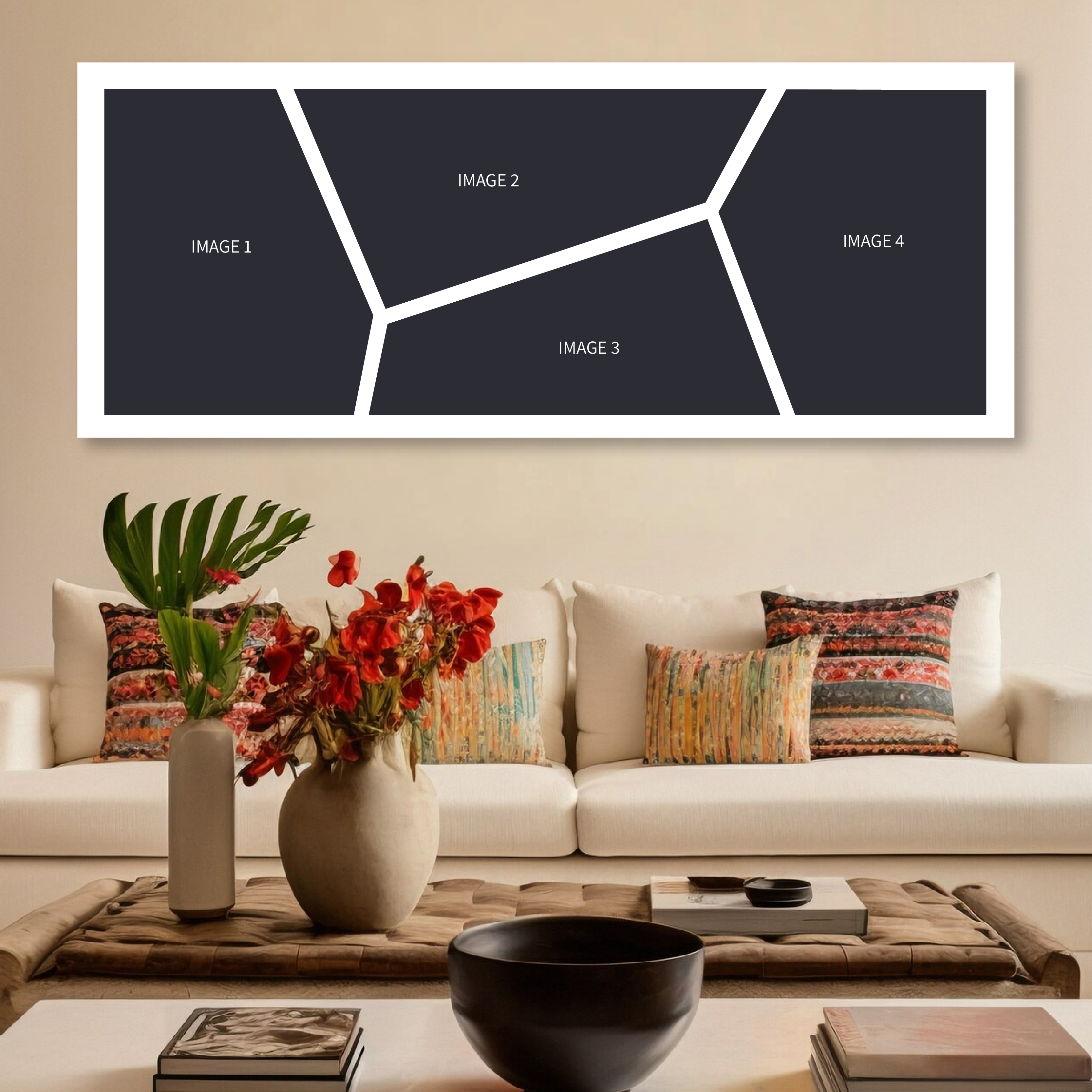 Photo Collage Panoramic Customized Wall Art | Premium HD Metal Wall Art