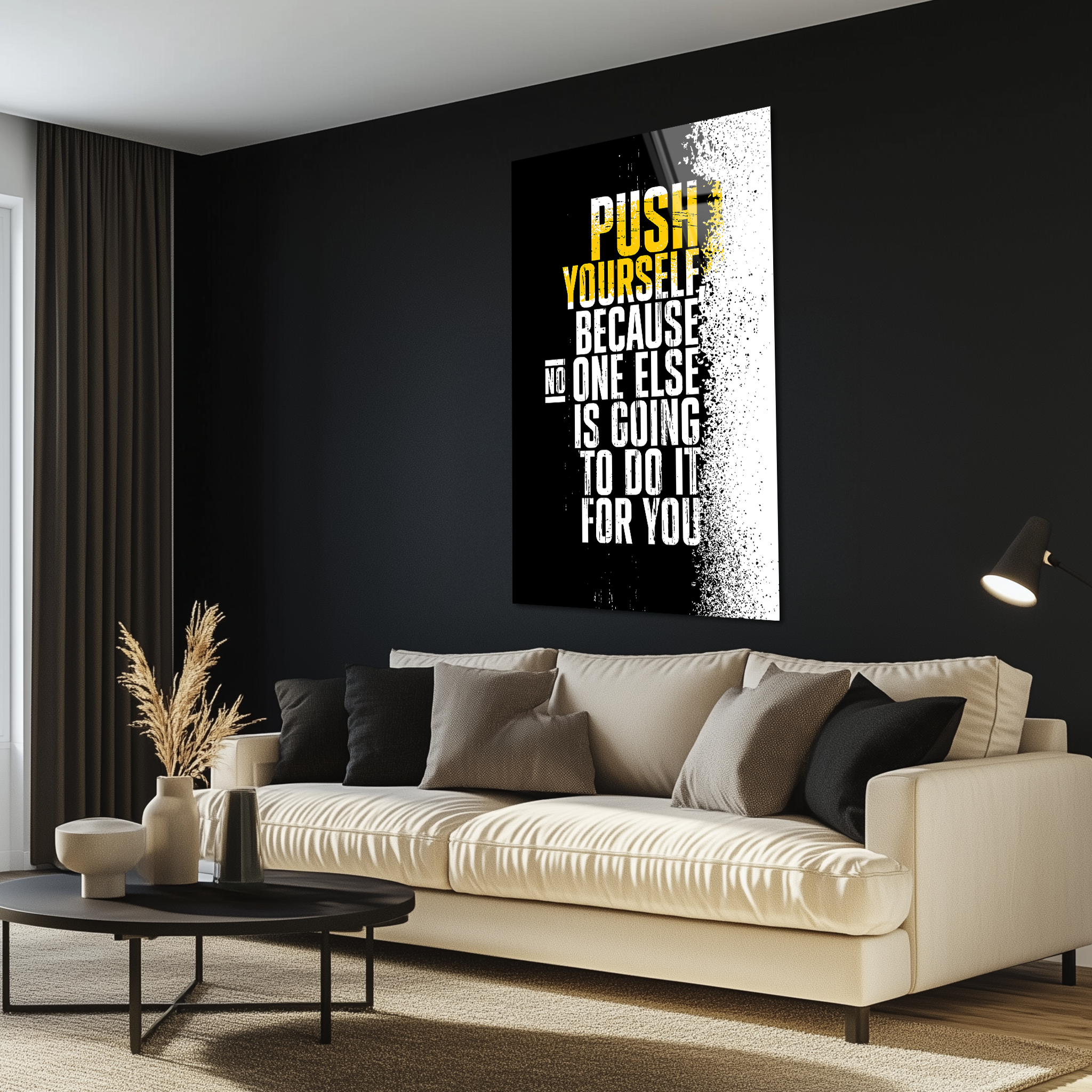 Push Yourself | Premium HD Metal Wall Art