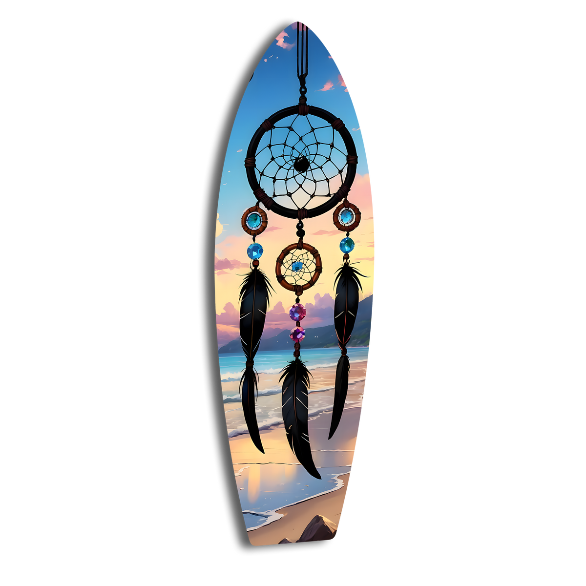 Dreamcatcher by the Sea Surfboard | Premium HD Metal Wall Art