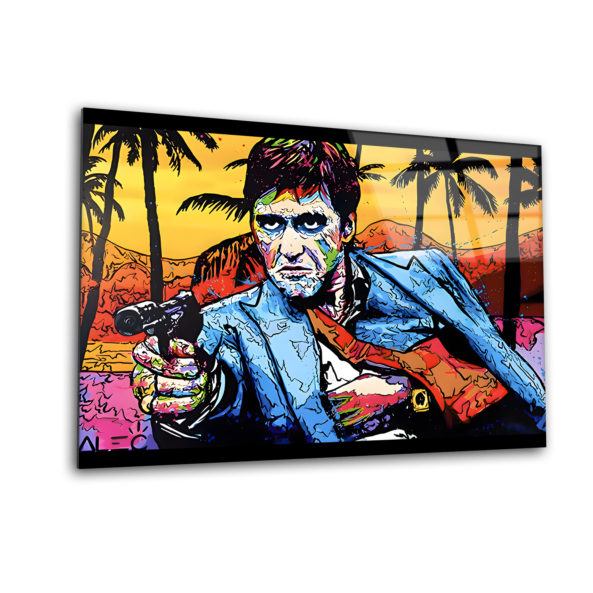 Tony Montana Graffiti Art | Premium HD Metal Wall Art - DezignArt