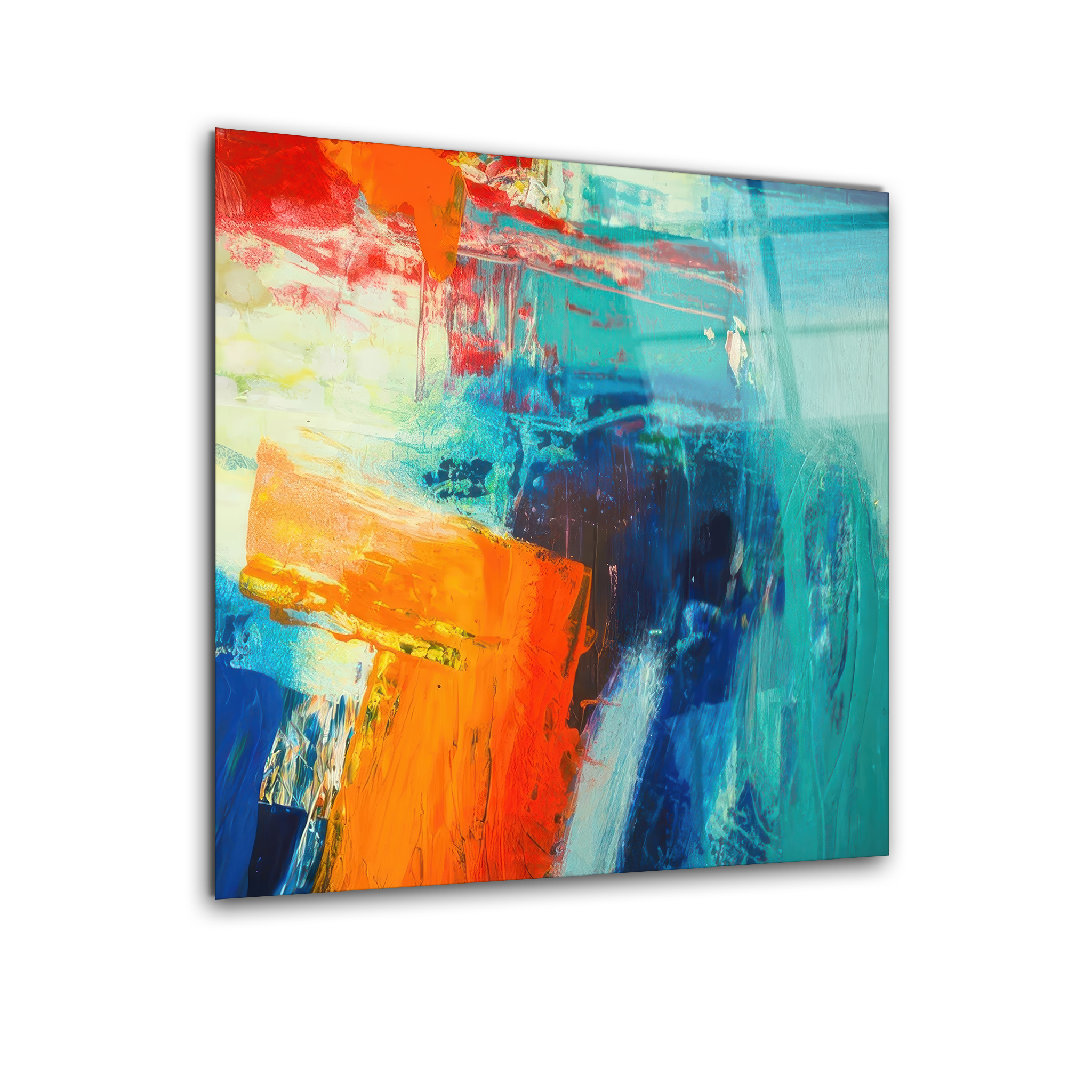 Colorful Brush Strokes | Premium HD Metal Wall Art
