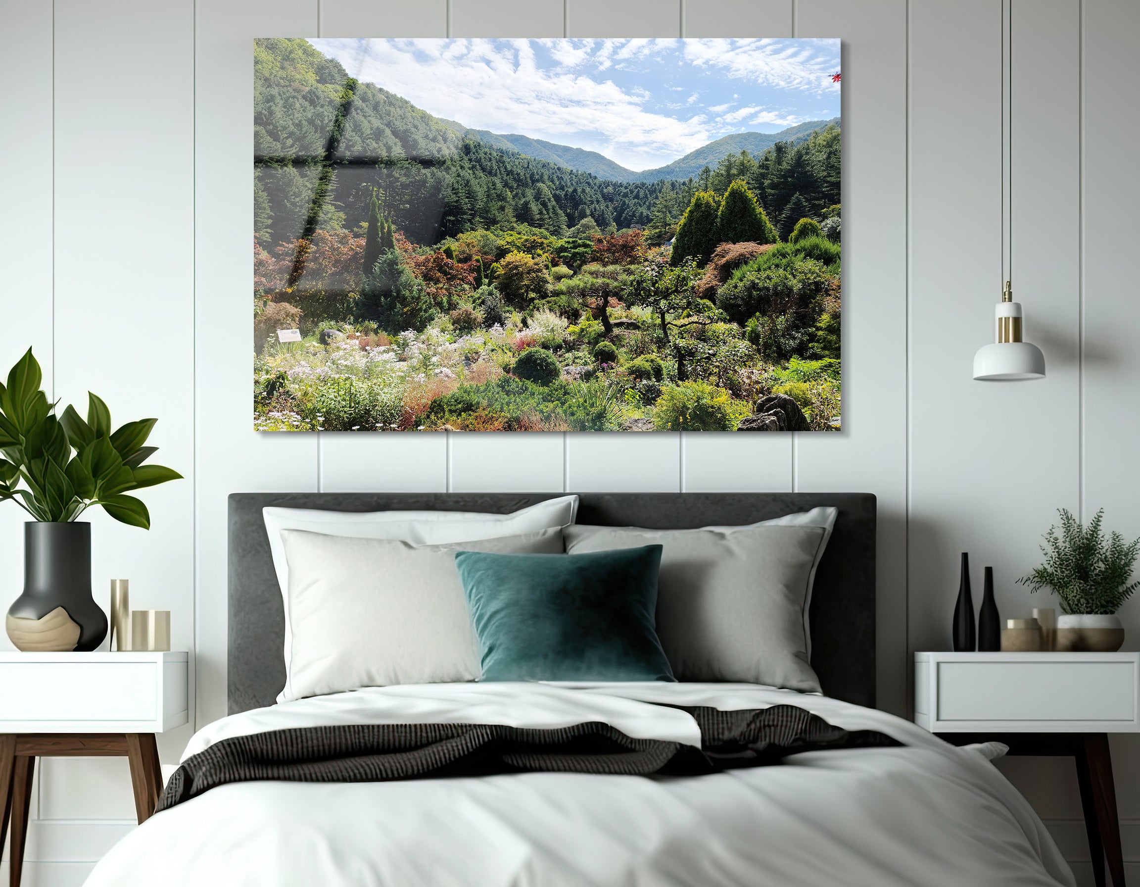 Vibrant Mountain Foliage | Premium HD Metal Wall Art - DezignArt