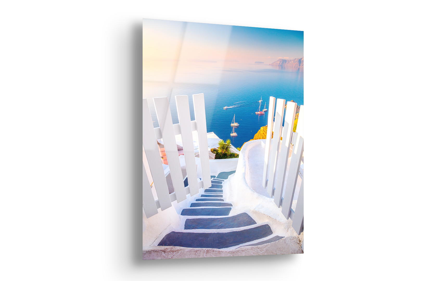 Open Gate to the Aegean, Santorini | Premium HD Metal Wall Art