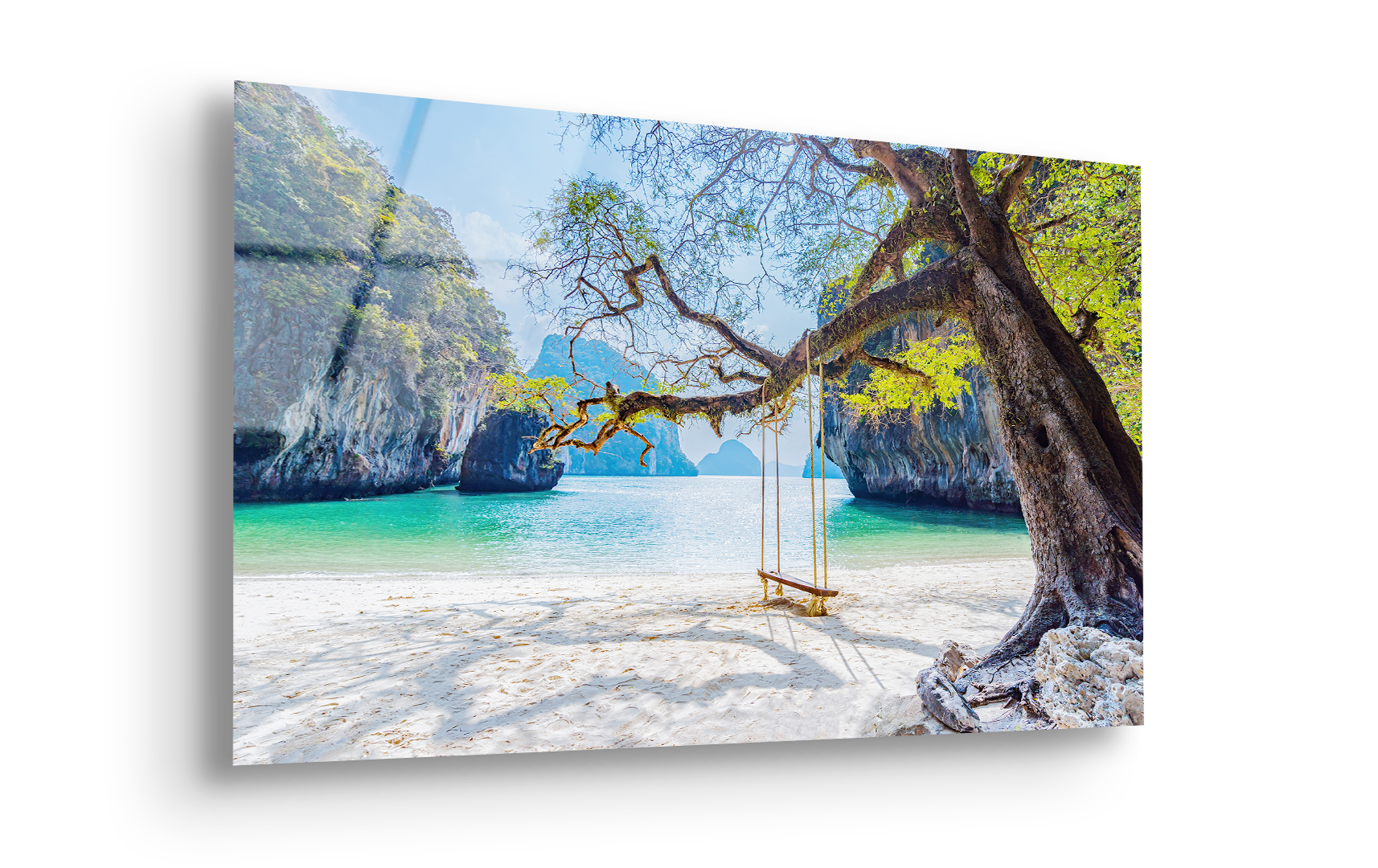 Emerald Beach Swing, Thailand | Premium HD Metal Wall Art