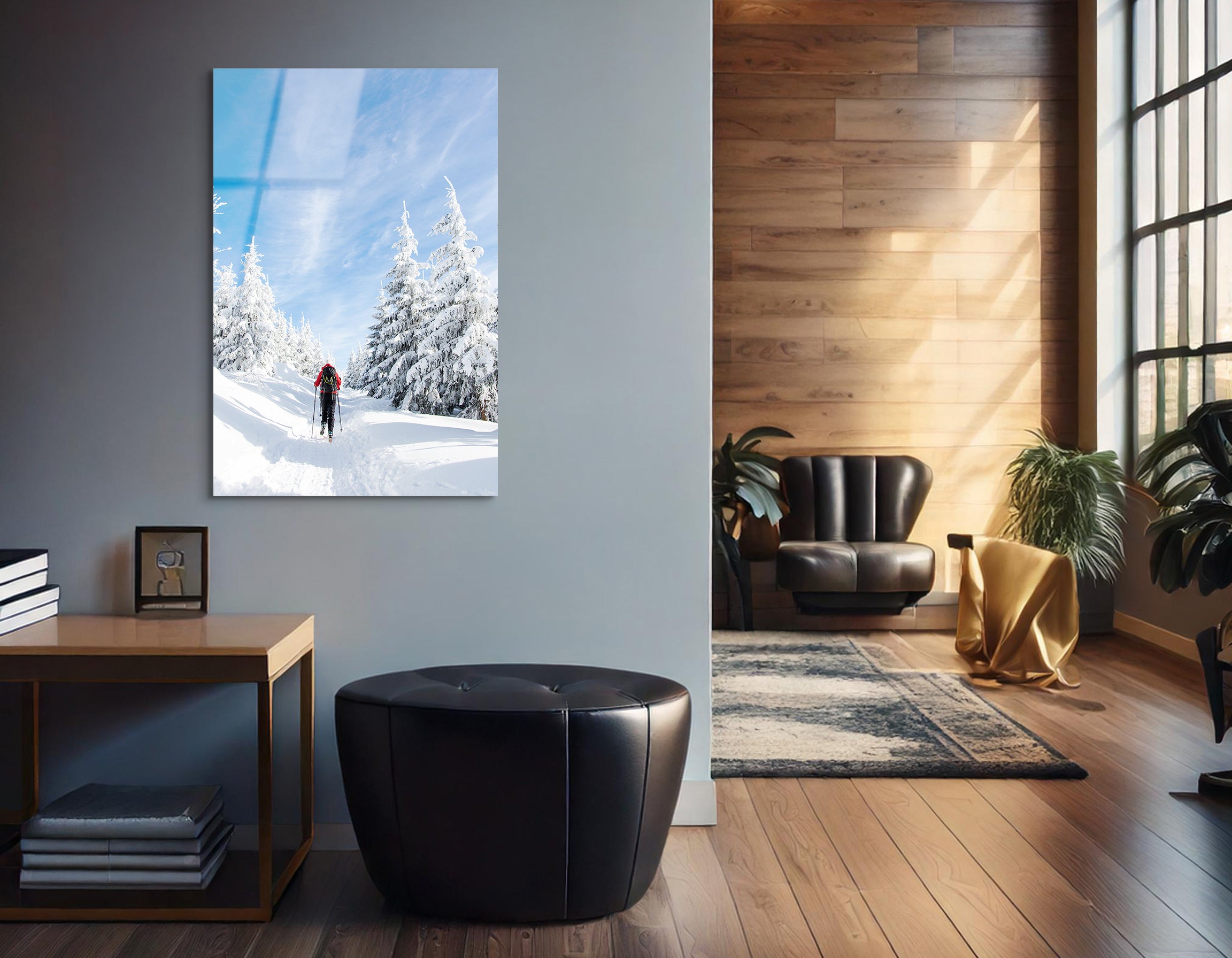 Snowy Winter Wonderland | Premium HD Metal Wall Art
