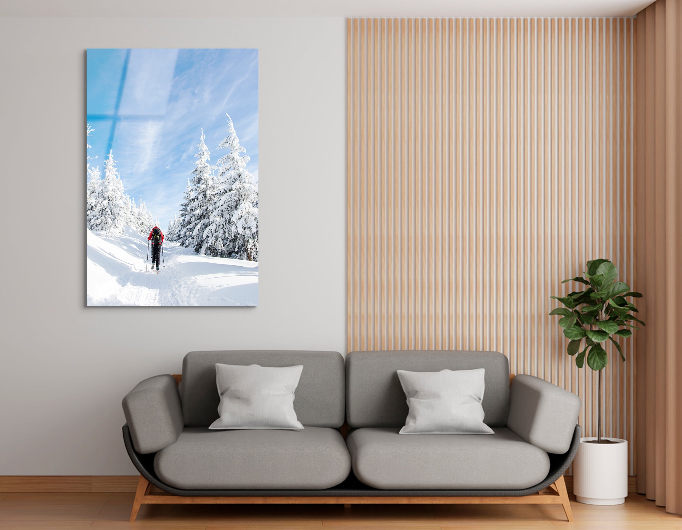 Snowy Winter Wonderland | Premium HD Metal Wall Art