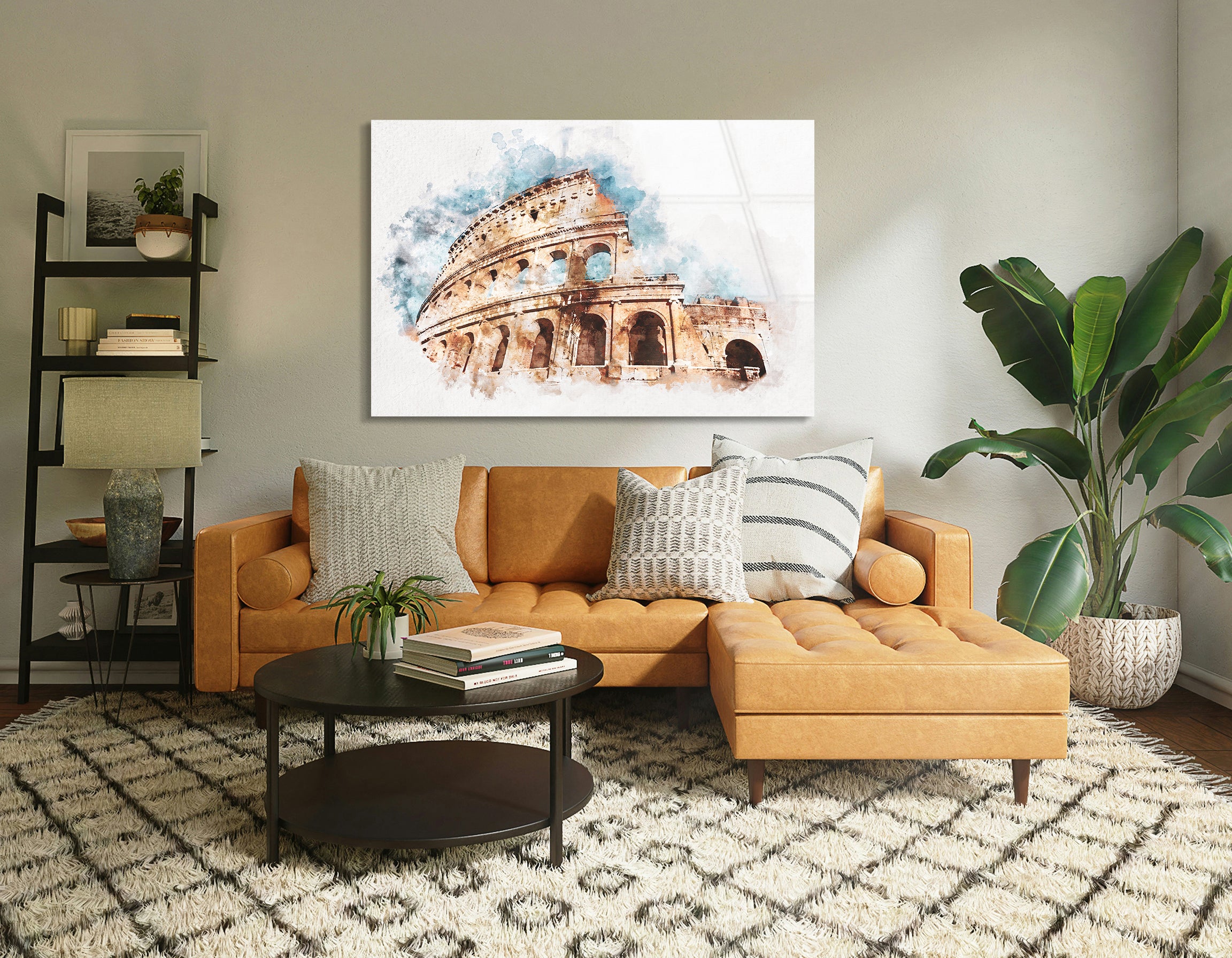Colosseum in Rome Drawing | Premium HD Metal Wall Art - DezignArt