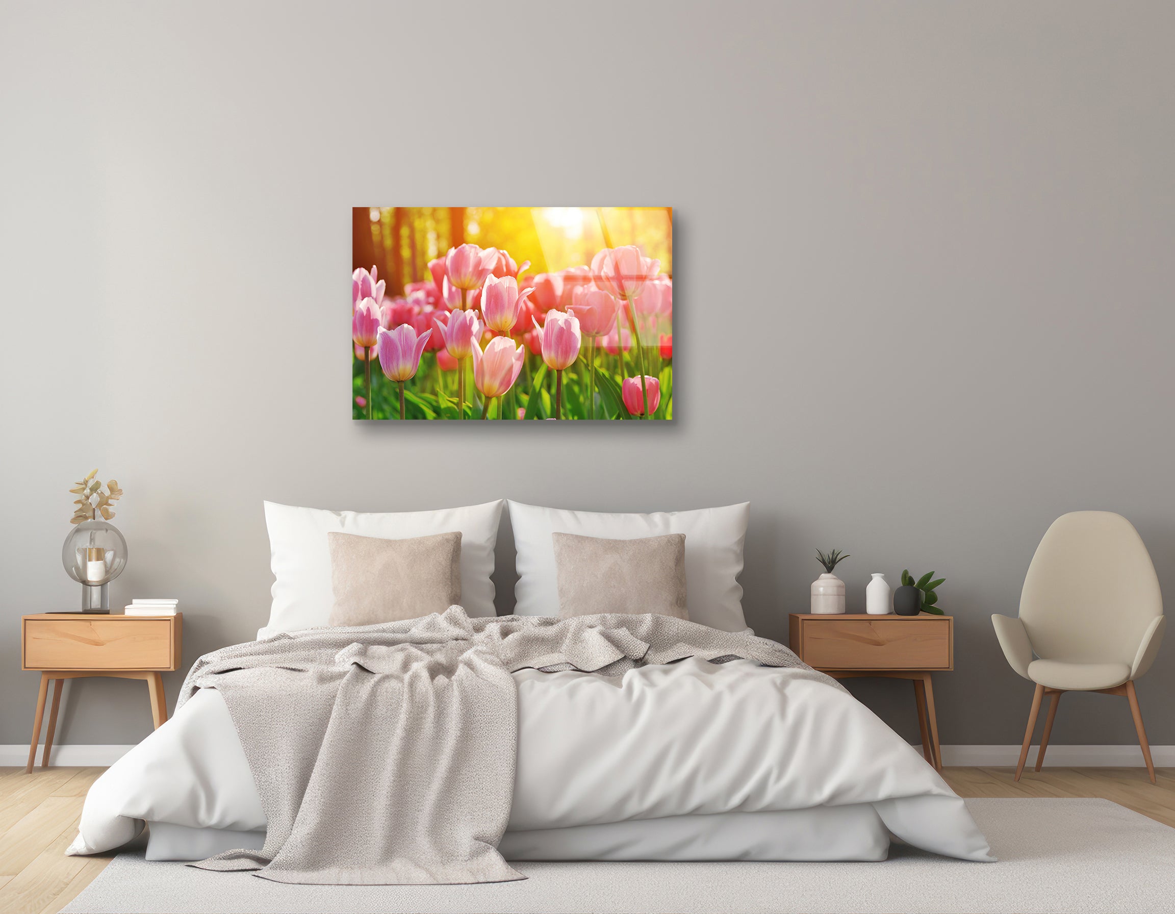 Vibrant Tulip Bloom | Premium HD Metal Wall Art - DezignArt
