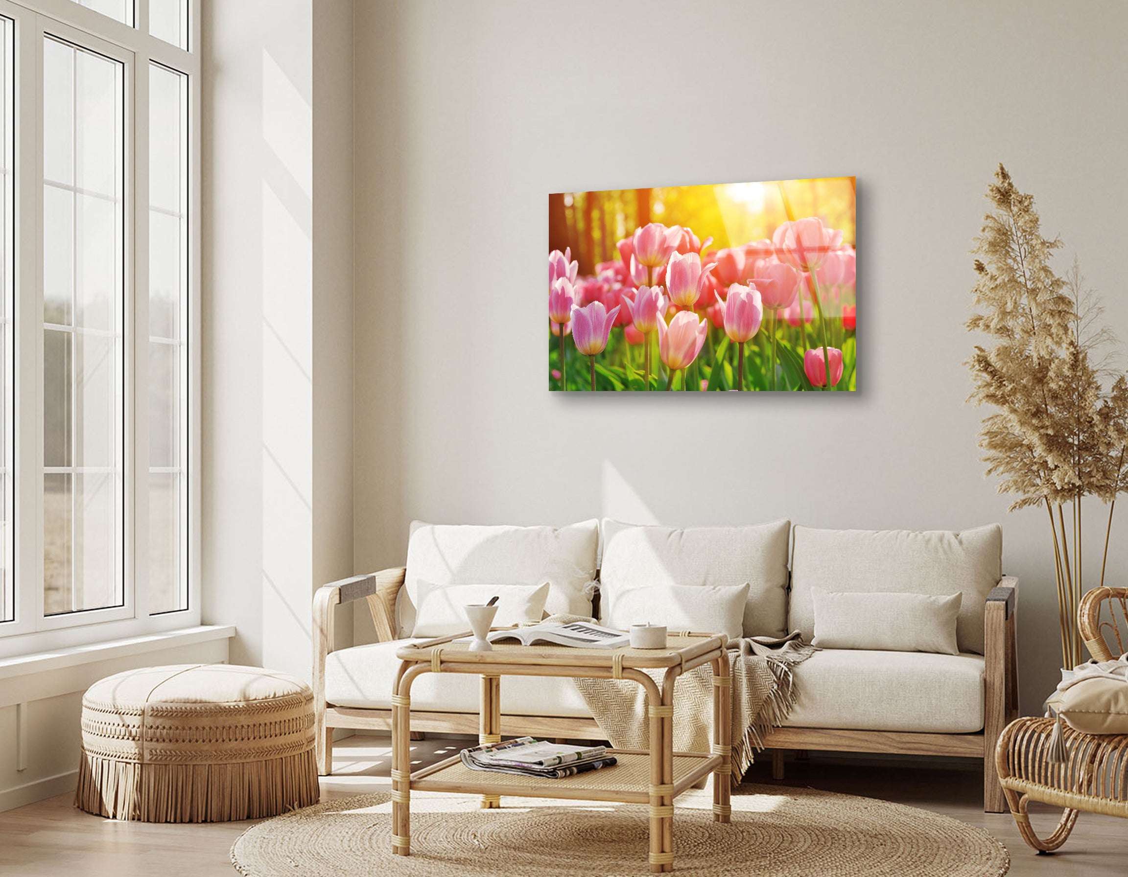 Vibrant Tulip Bloom | Premium HD Metal Wall Art - DezignArt