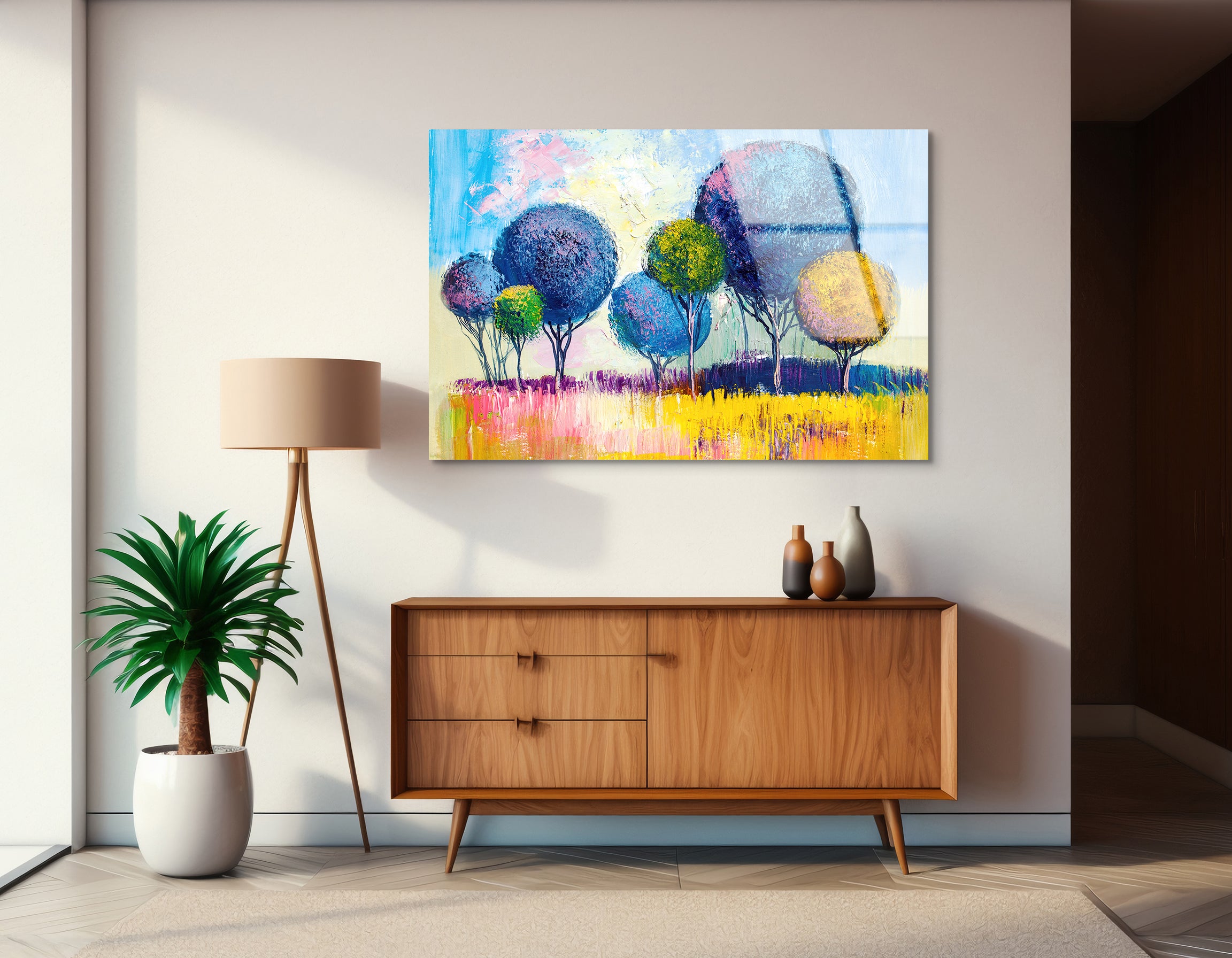 Hand-Painted Impressionist Landscape | Premium HD Metal Wall Art