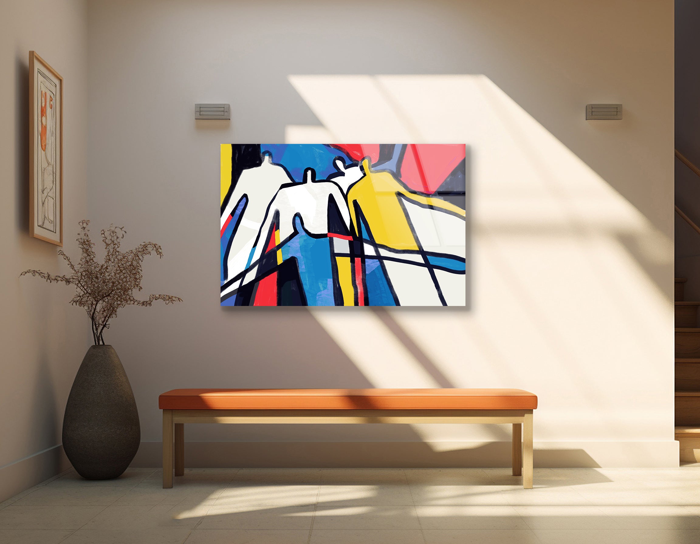 Neoplasticism & Cubism Abstract Drawing | Premium HD Metal Wall Art - DezignArt