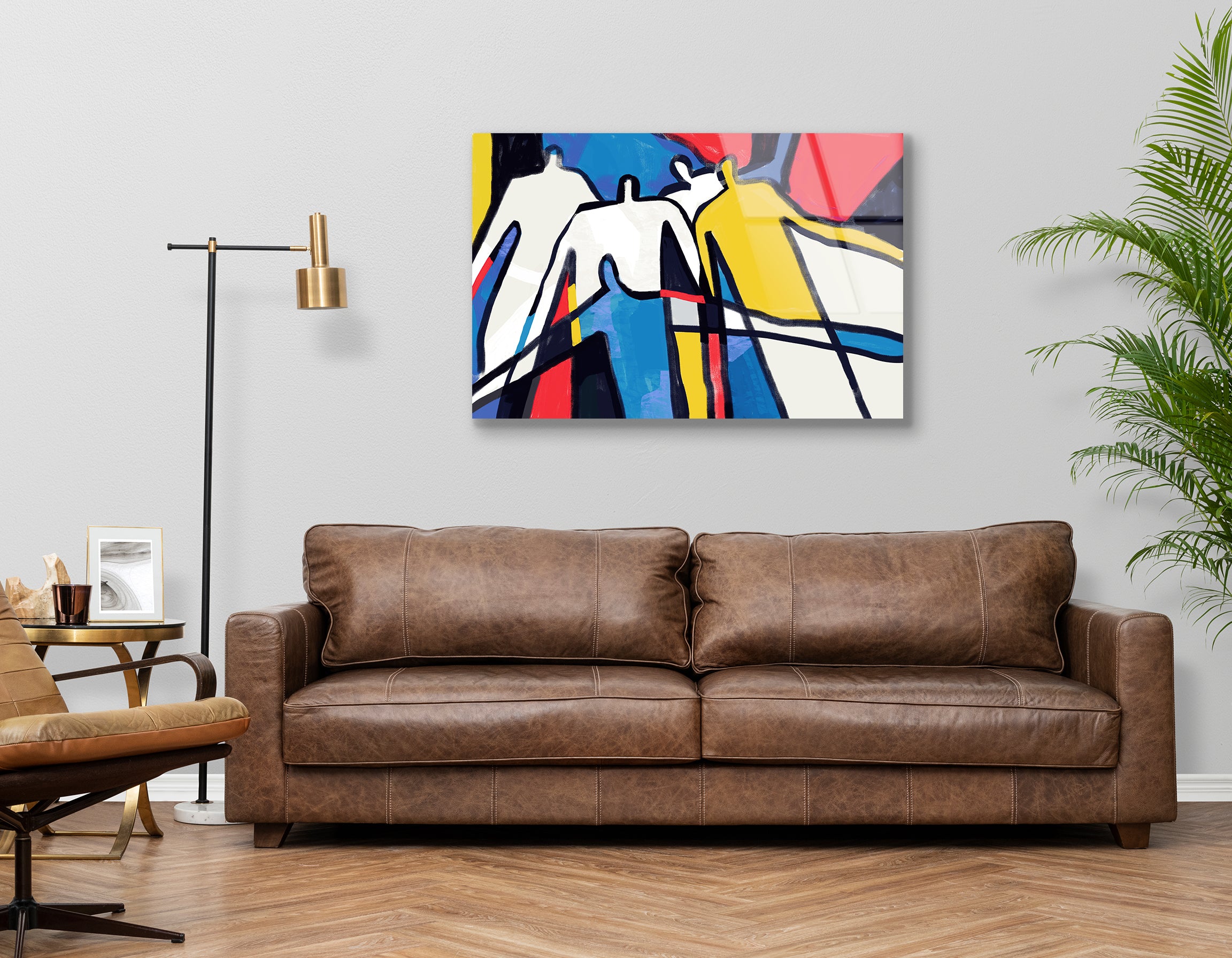 Neoplasticism & Cubism Abstract Drawing | Premium HD Metal Wall Art - DezignArt