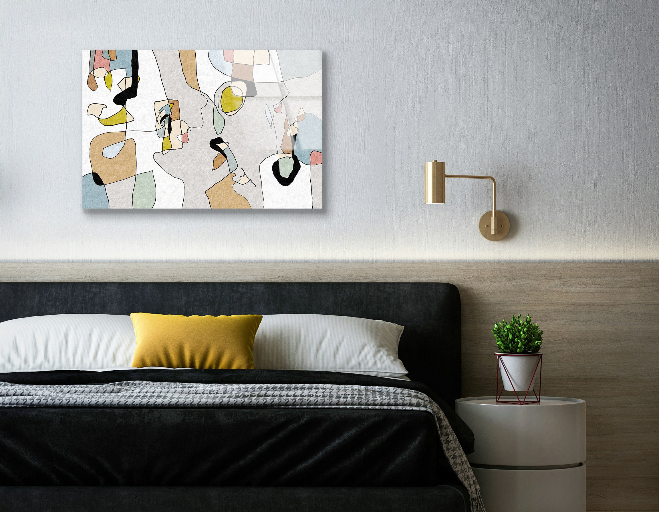 Modern Impressionist Abstract Drawing | Premium HD Metal Wall Art - DezignArt