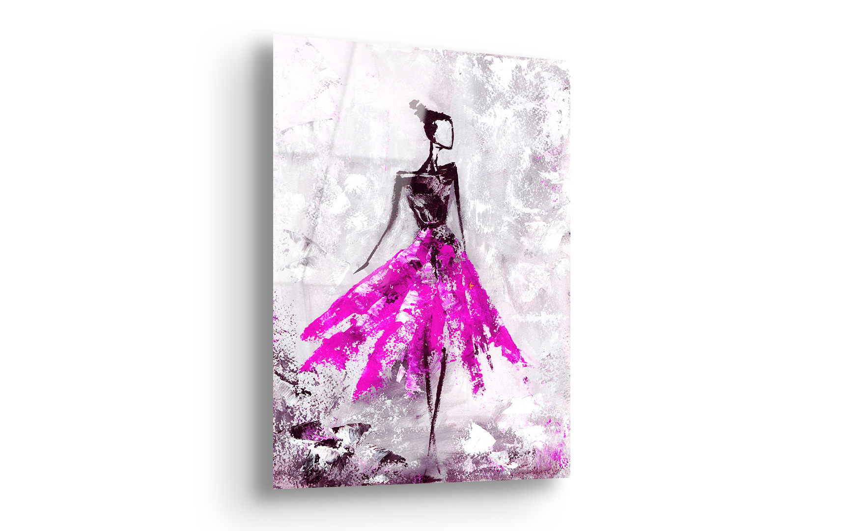 Abstract Woman in Dress | Premium HD Metal Wall Art