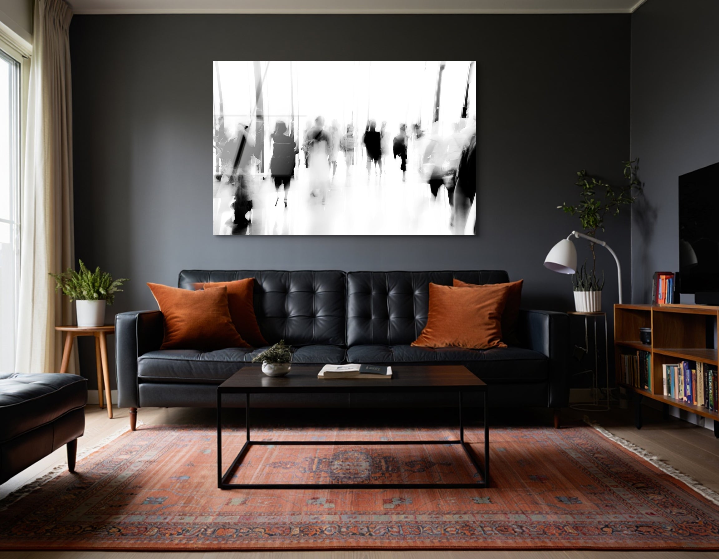 Business Motion in Black & White | Premium HD Metal Wall Art