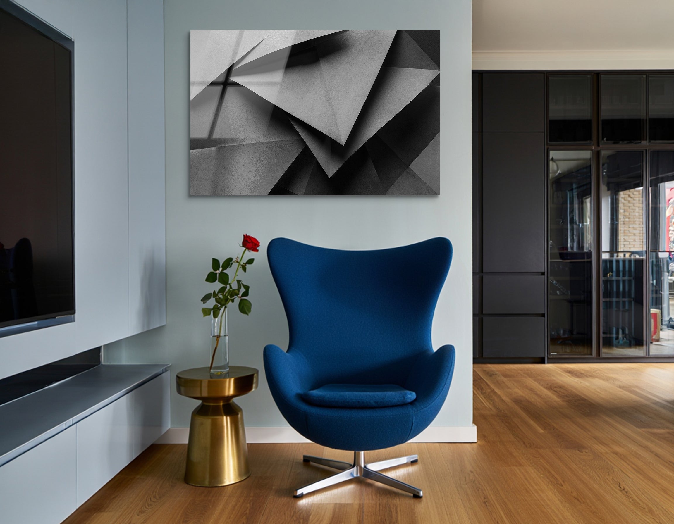 Geometric Paper Folds | Premium HD Metal Wall Art
