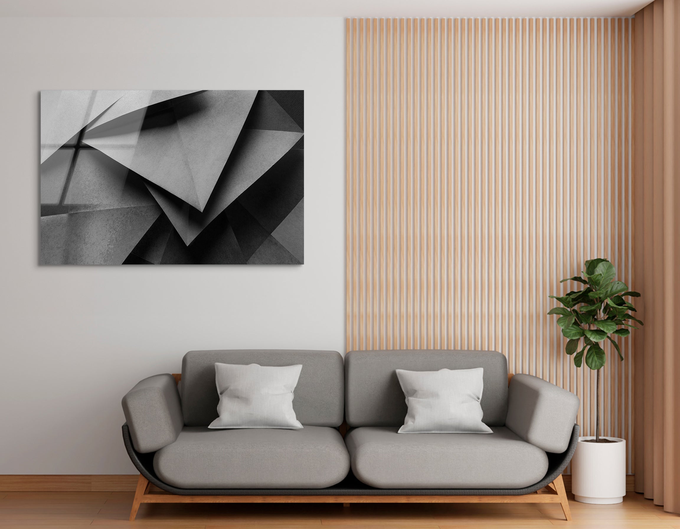 Geometric Paper Folds | Premium HD Metal Wall Art