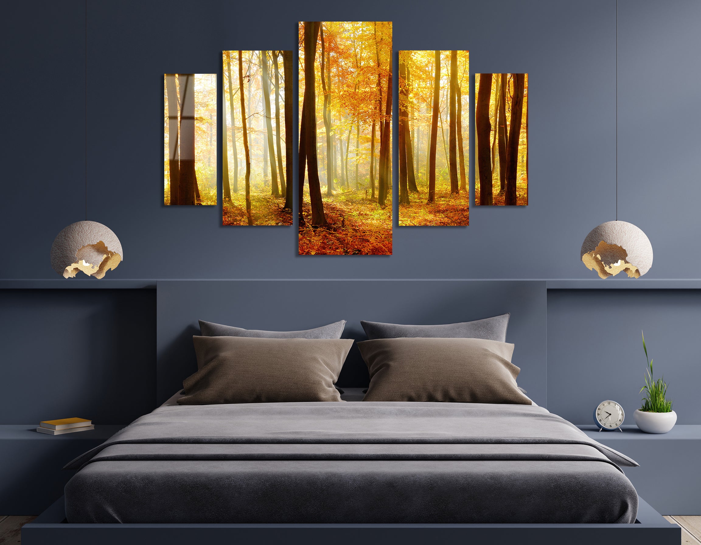 Mega Size Penta Autumn Glow | Premium HD Metal Wall Art