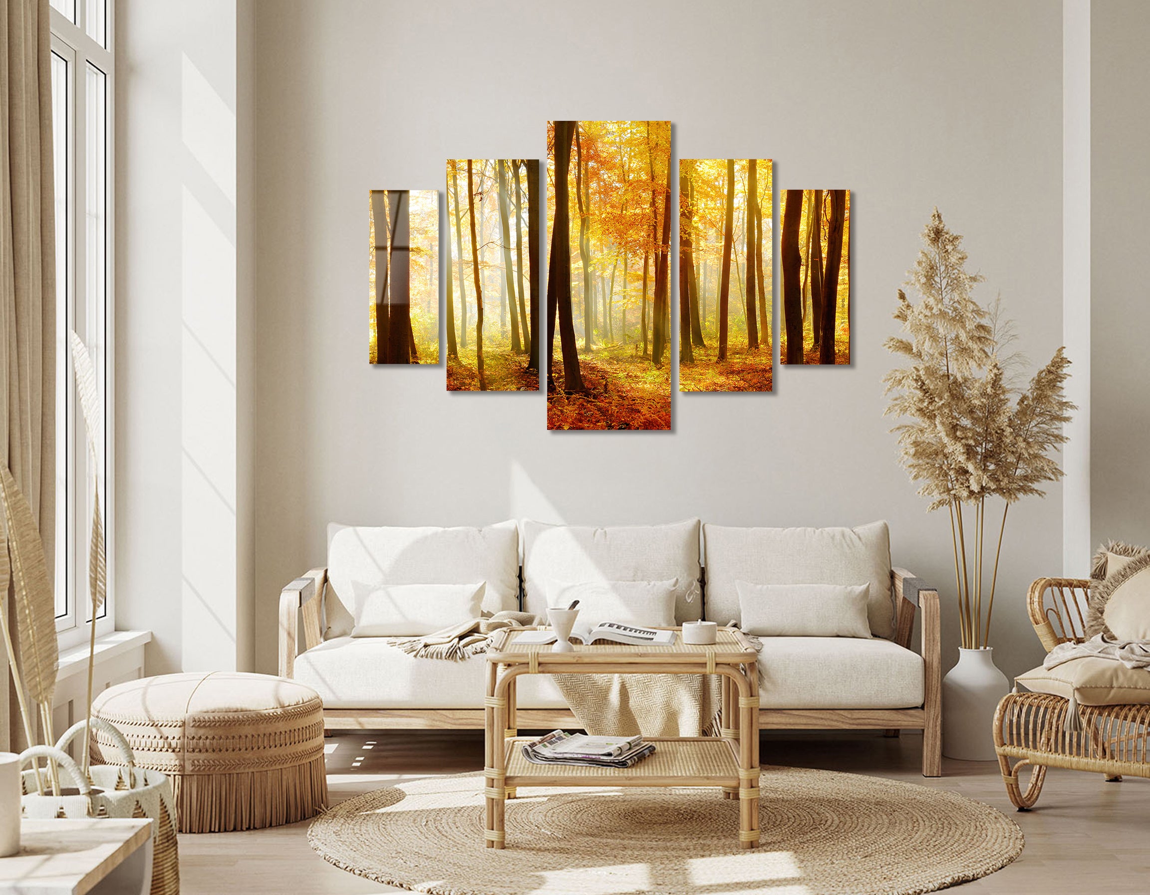 Mega Size Penta Autumn Glow | Premium HD Metal Wall Art