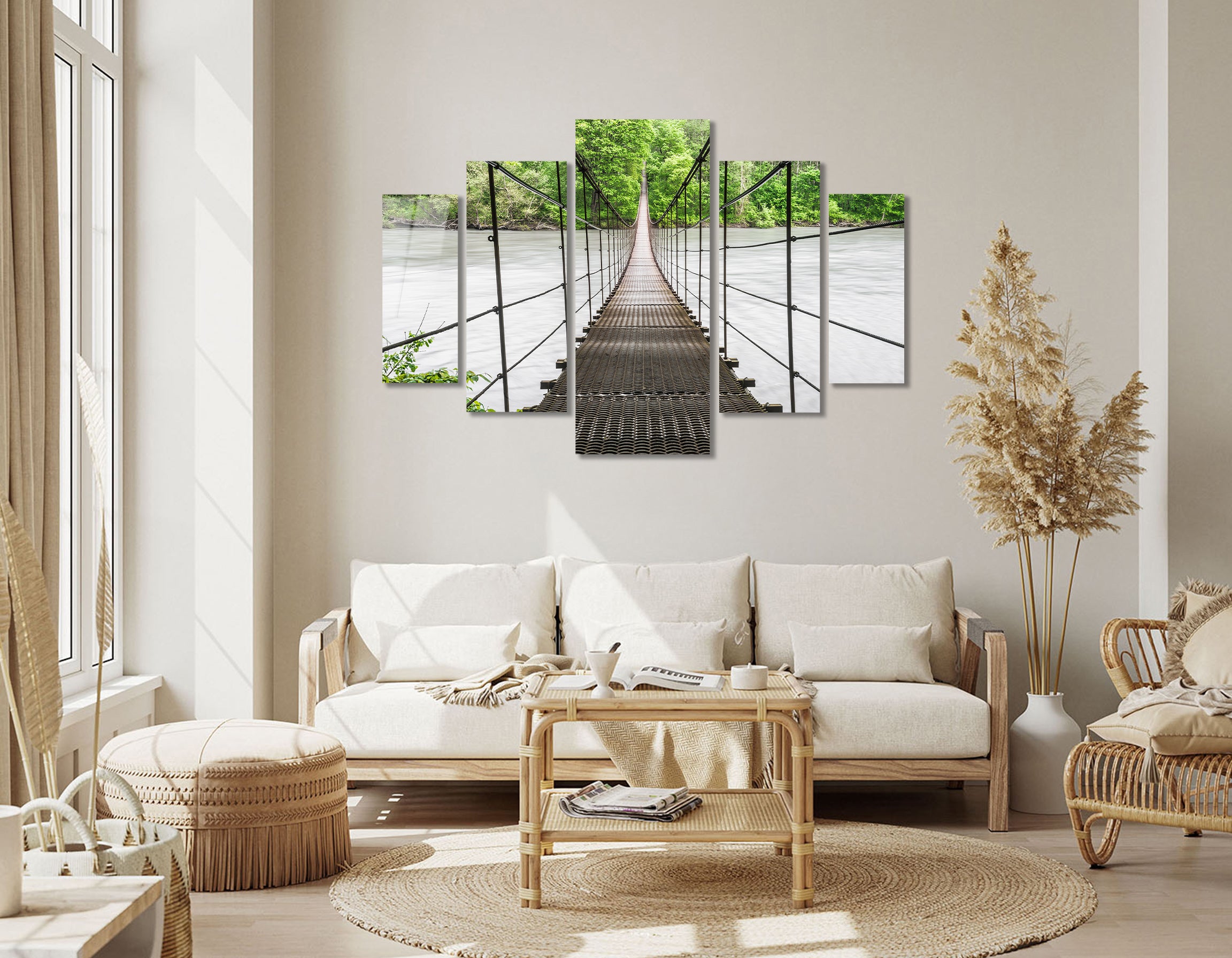 Mega Size Penta Mountain Span | Premium HD Metal Wall Art