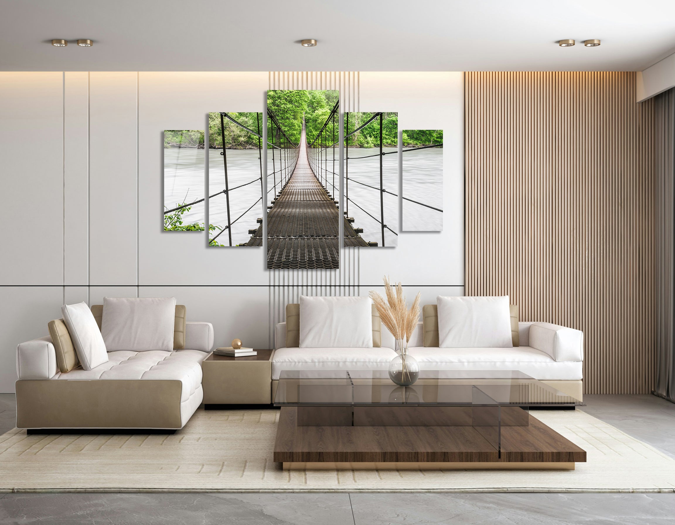 Mega Size Penta Mountain Span | Premium HD Metal Wall Art