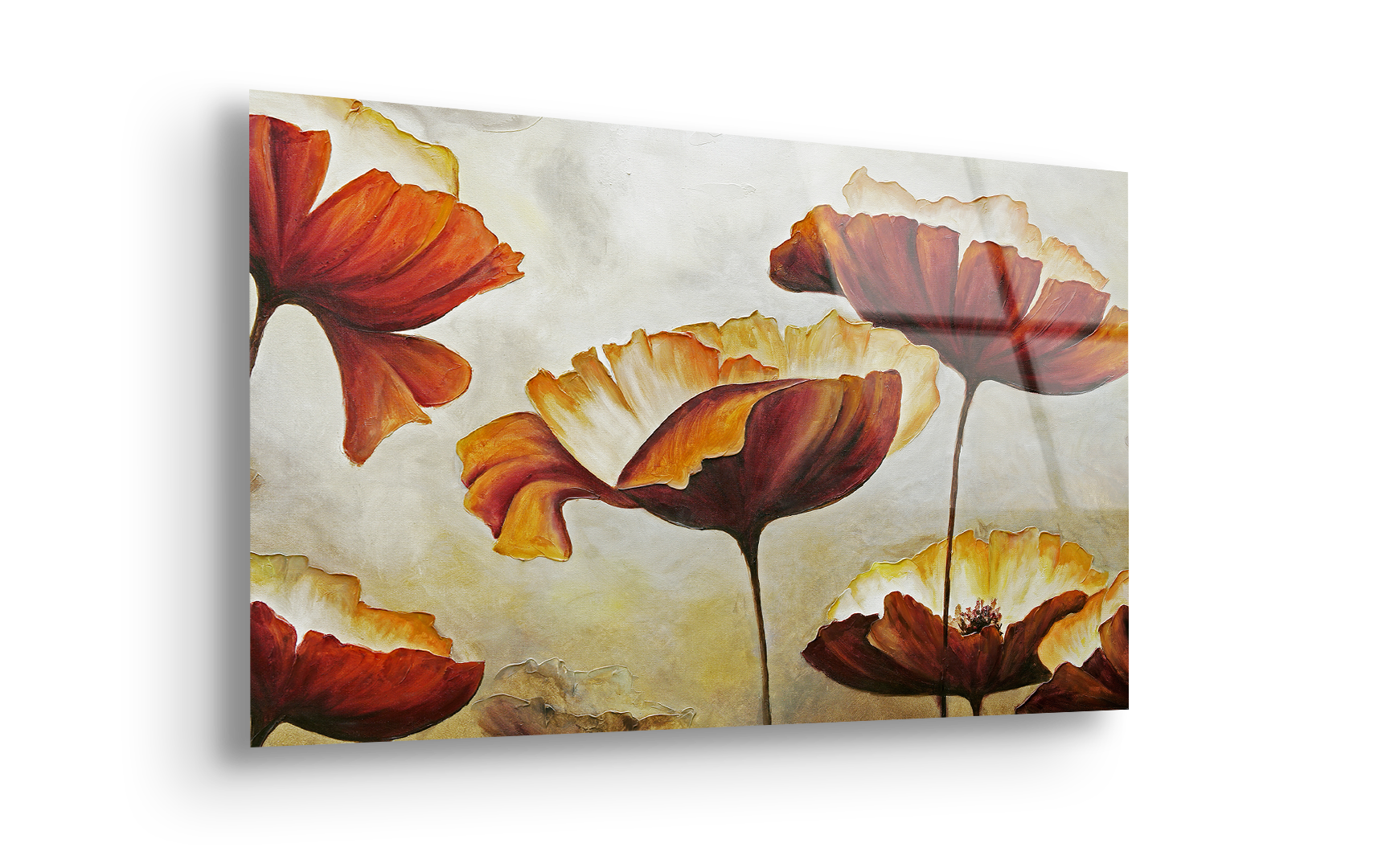 Hand-Painted Floral Style in Pastel Tones | Premium HD Metal Wall Art