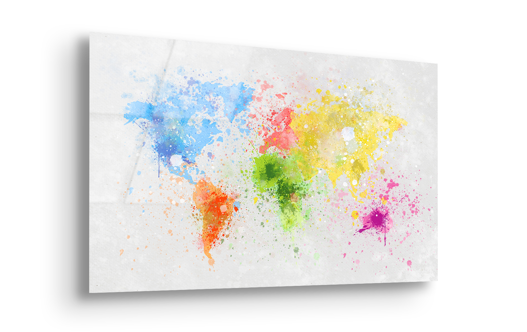 Colorful World Map | Premium HD Metal Wall Art