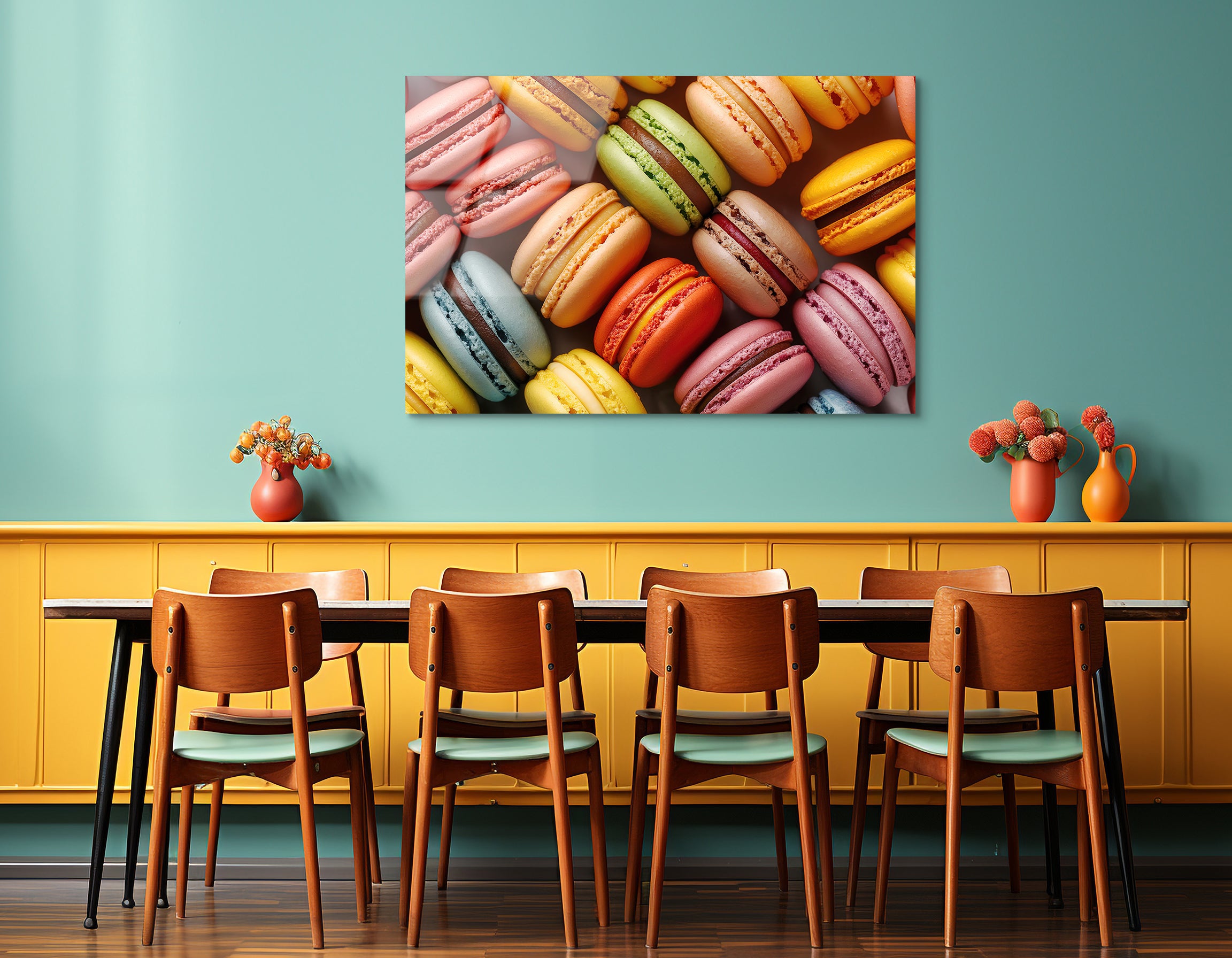 Colorful French Macarons | Premium HD Metal Wall Art