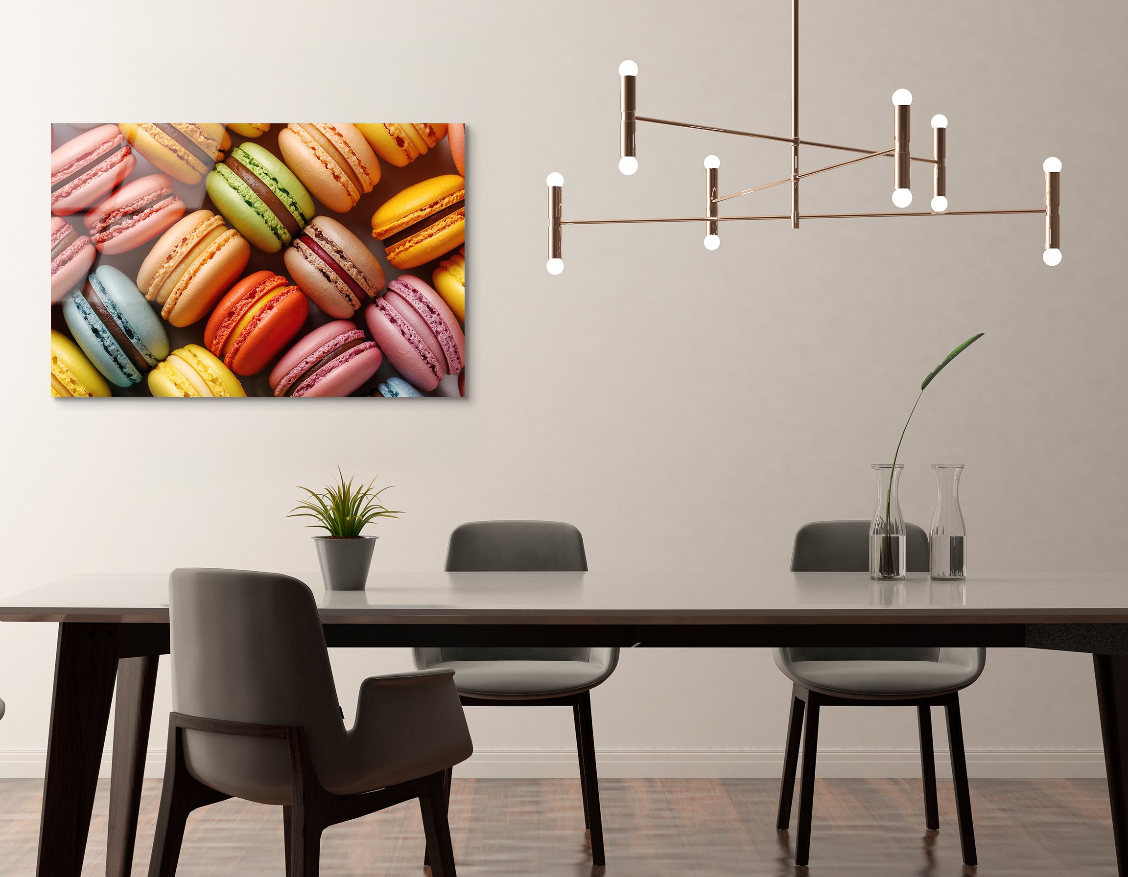 Colorful French Macarons | Premium HD Metal Wall Art
