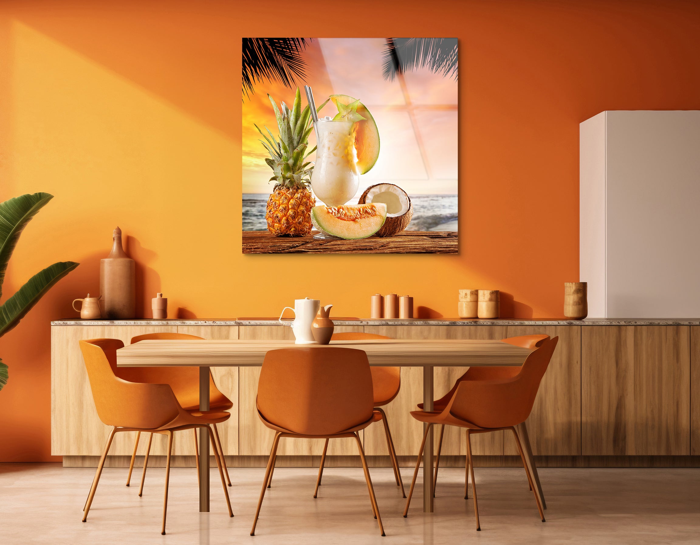Tropical Summer Cocktail | Premium HD Metal Wall Art