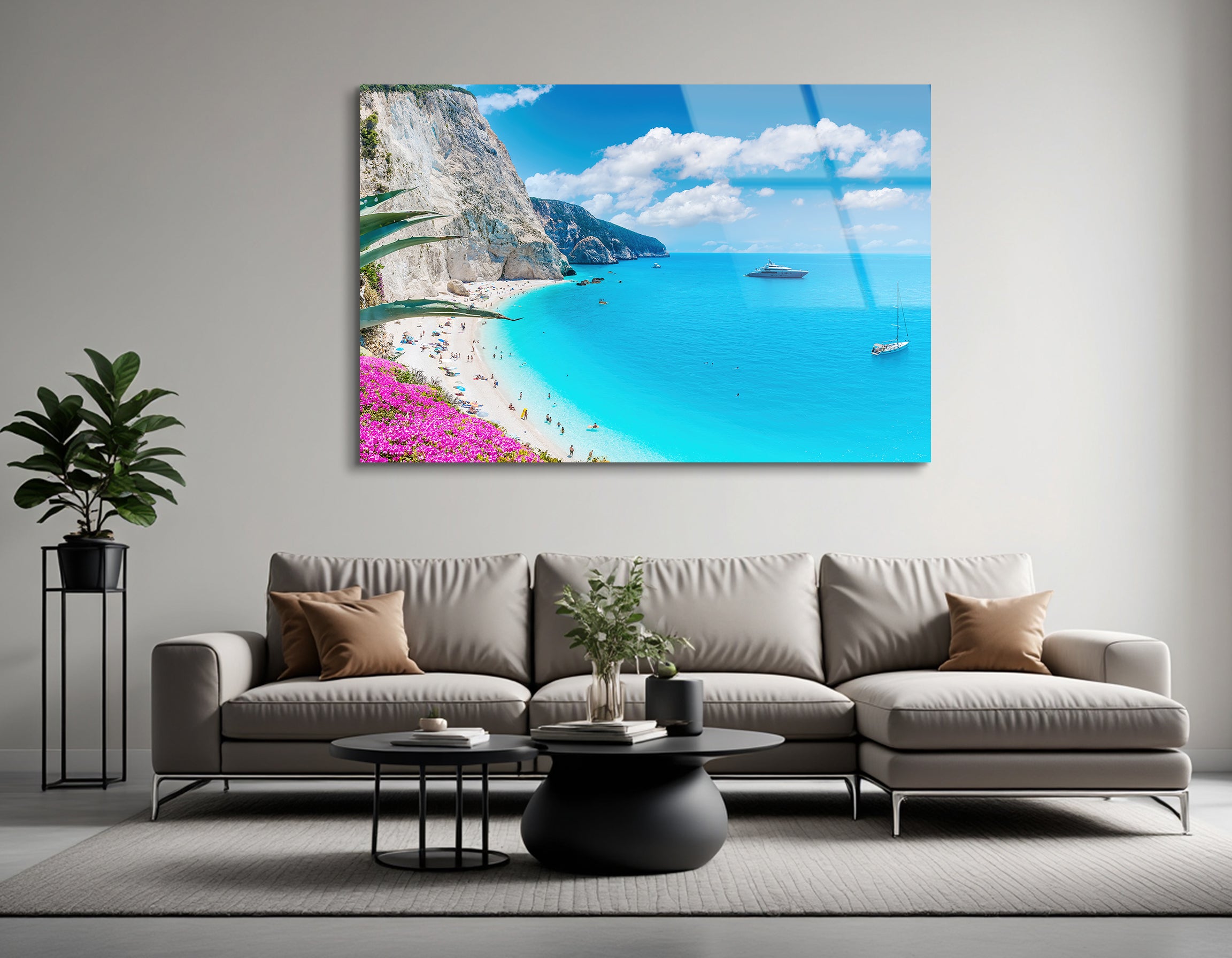 Porto Katsiki Beach Greece | Premium HD Metal Wall Art