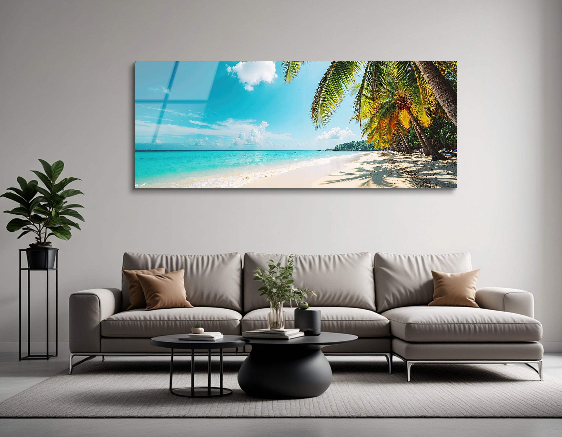 Tropical Beach Maldives | Premium HD Metal Wall Art
