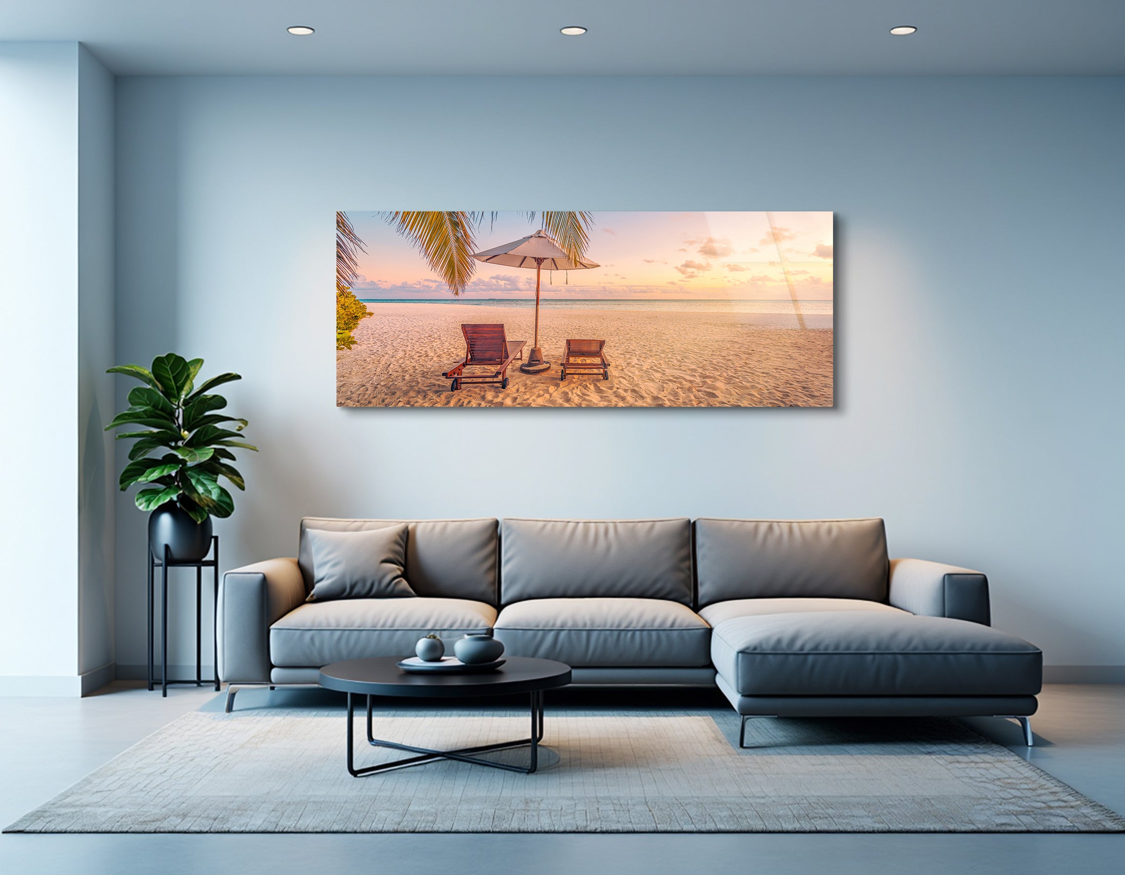 Tropical Beach Escape | Premium HD Metal Wall Art