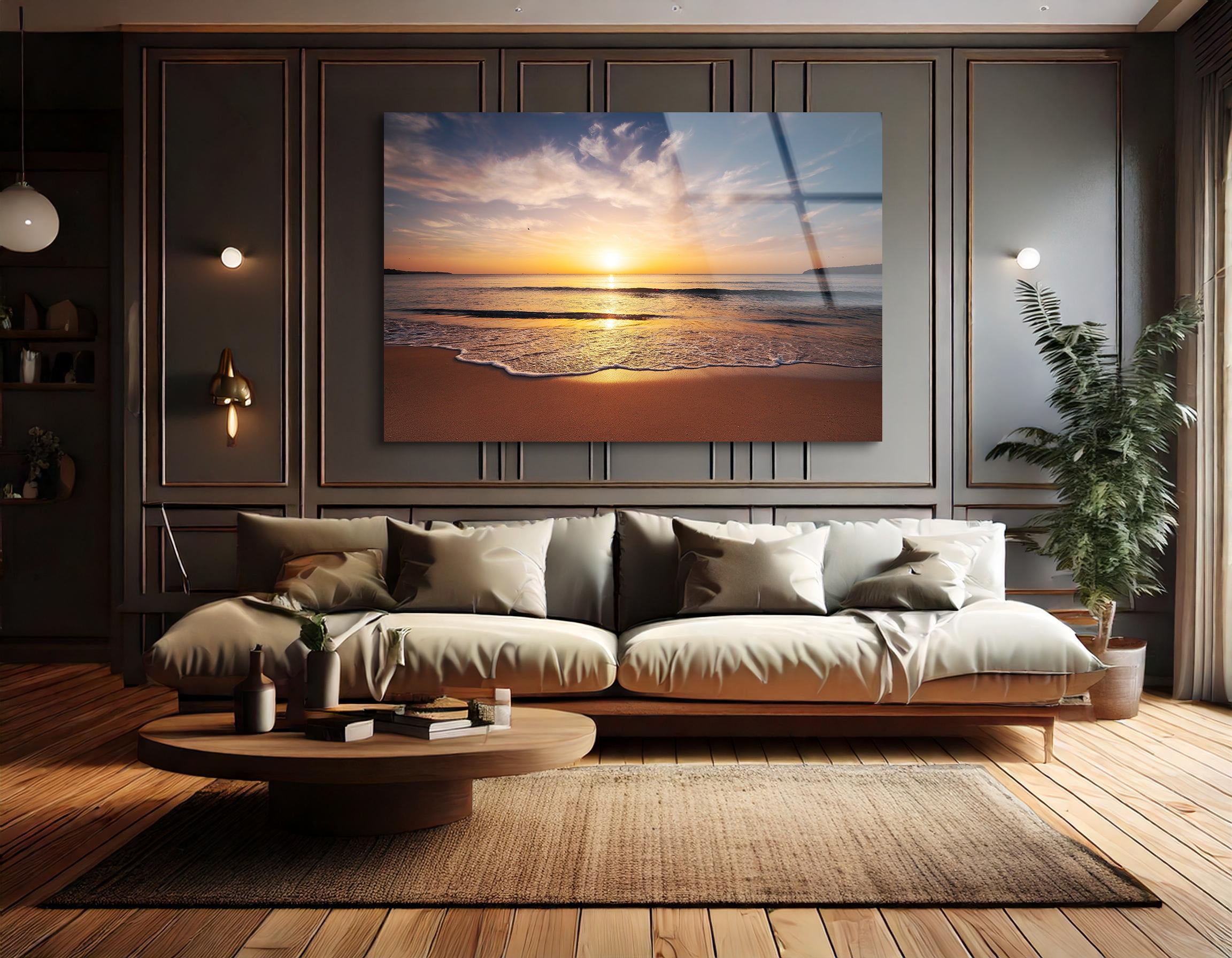 Ocean Sunrise Cloudscape | Premium HD Metal Wall Art