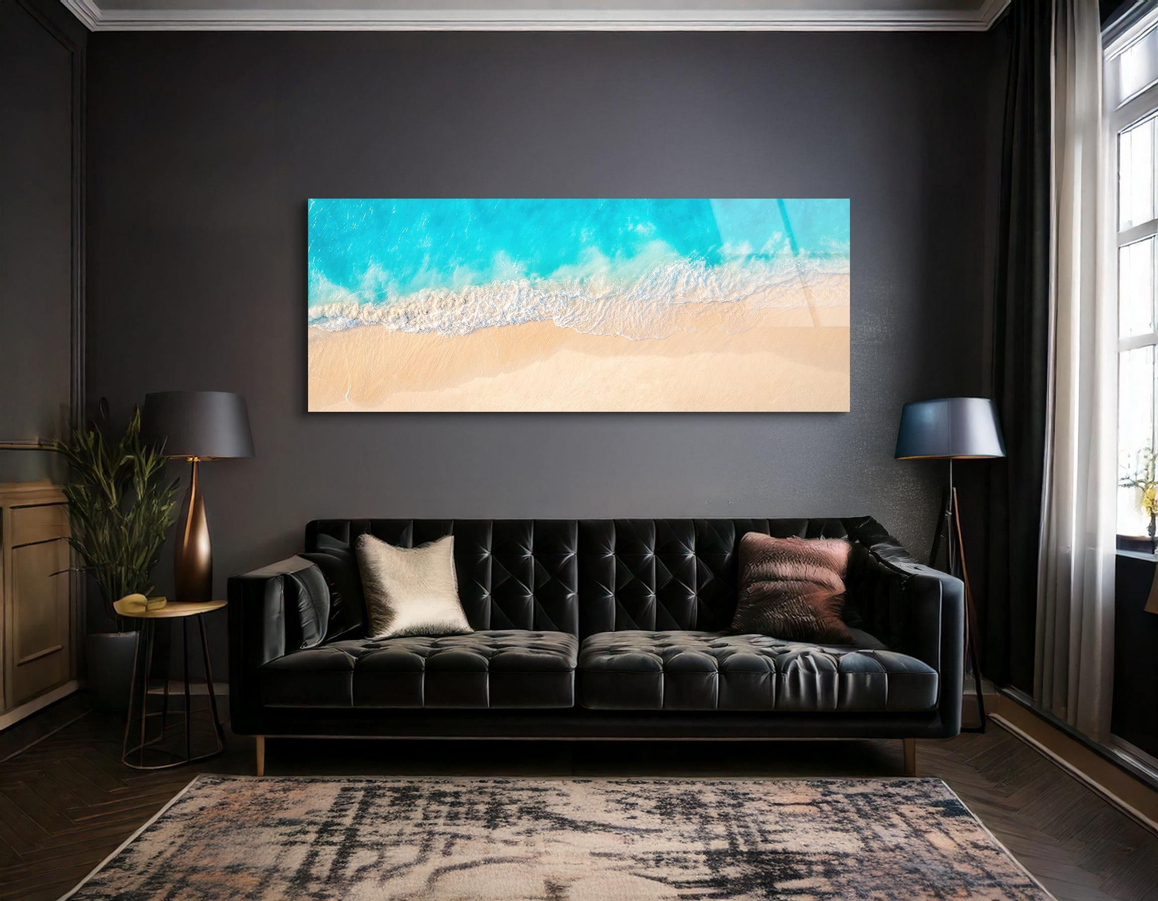 Aerial Summer Seascape | Premium HD Metal Wall Art