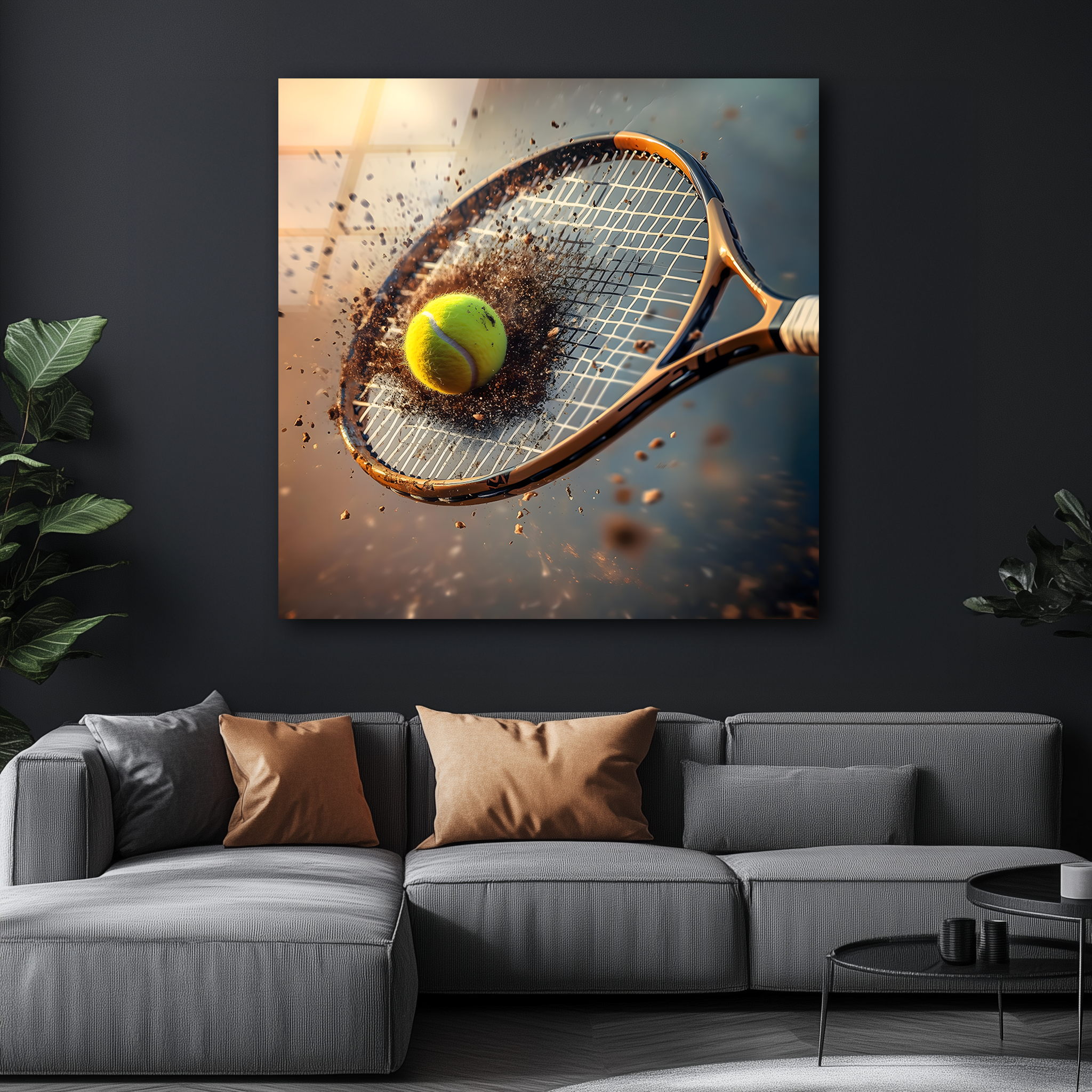 Tennis Racket | Premium HD Metal Wall Art