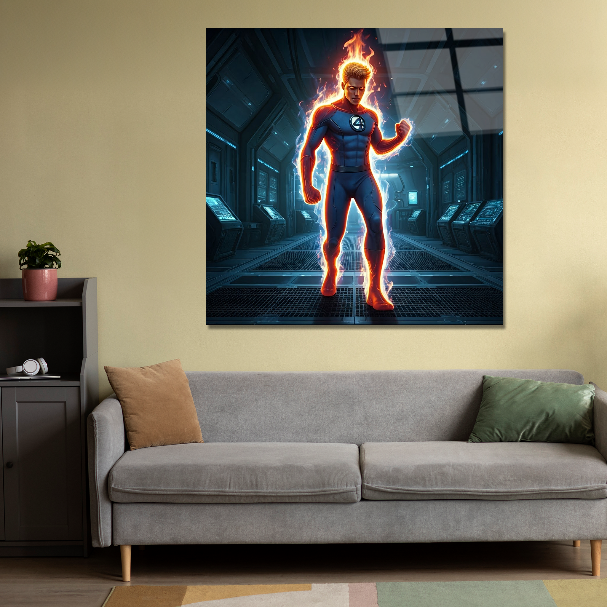 Johnny Storm | Premium HD Metal Wall Art