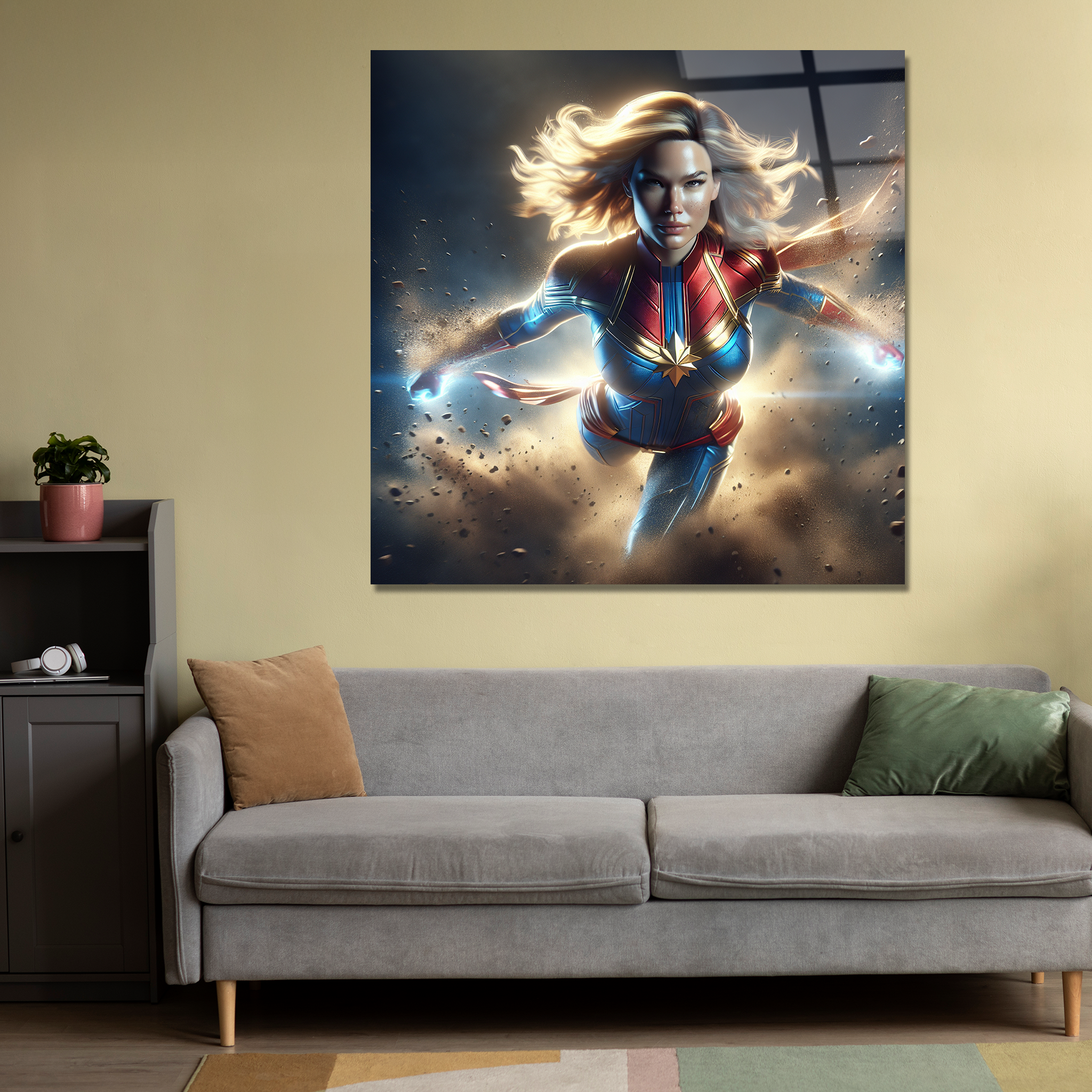 Captain Marvel | Premium HD Metal Wall Art