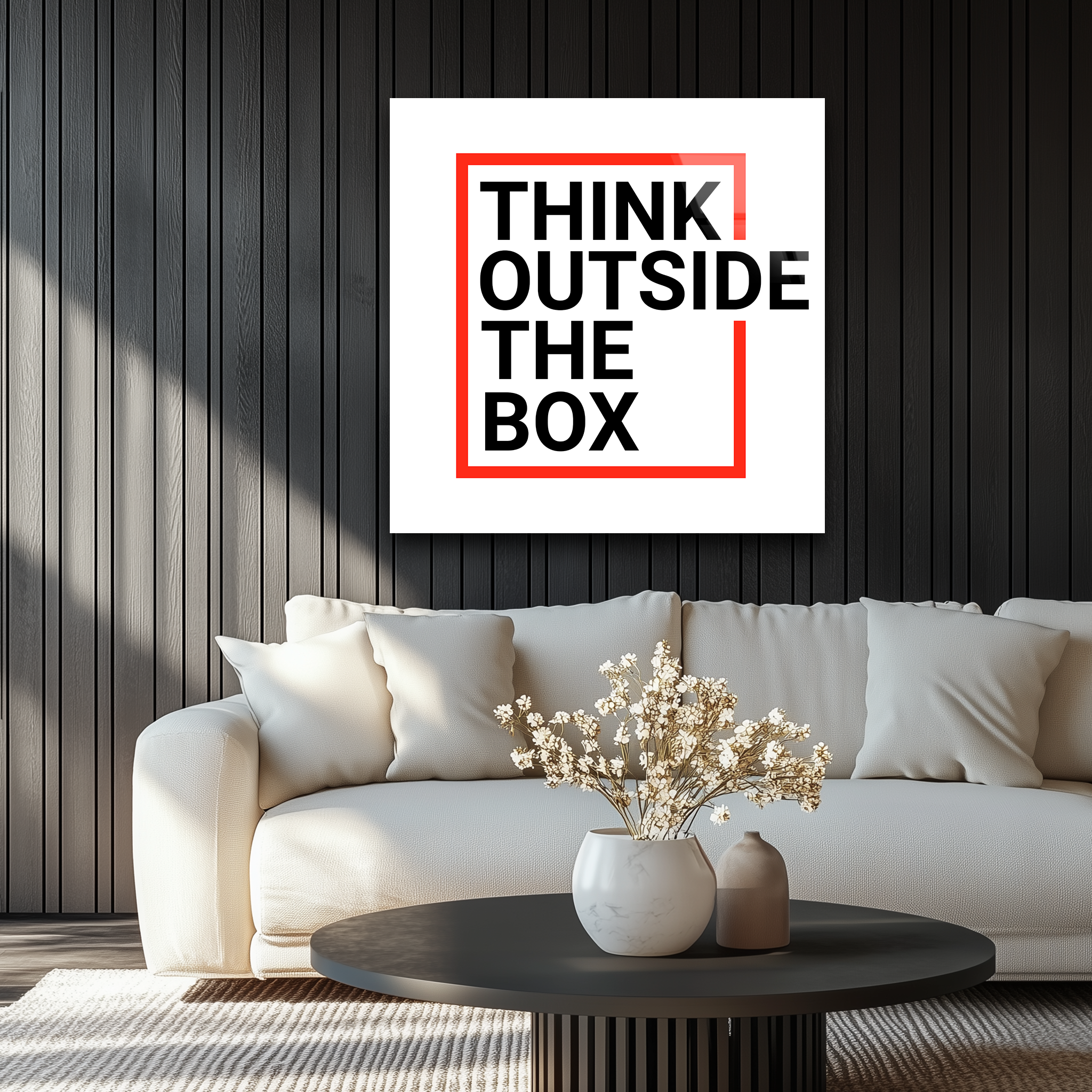 Think Outside the Box | Premium HD Metal Wall Art