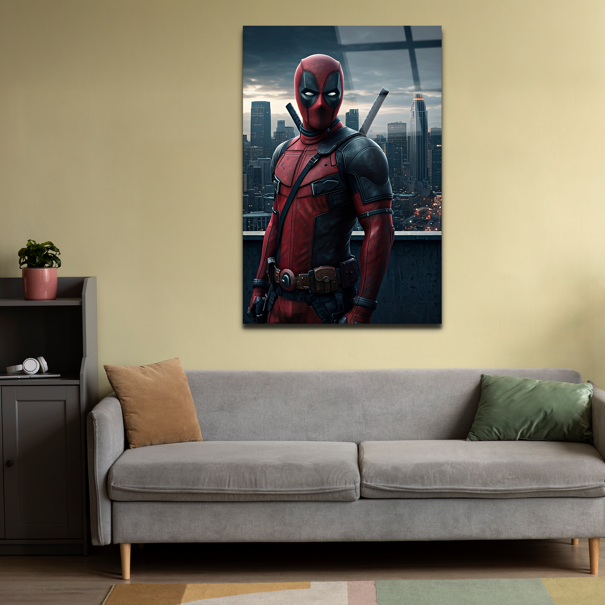 Deadpool Night Stalker | Premium HD Metal Wall Art