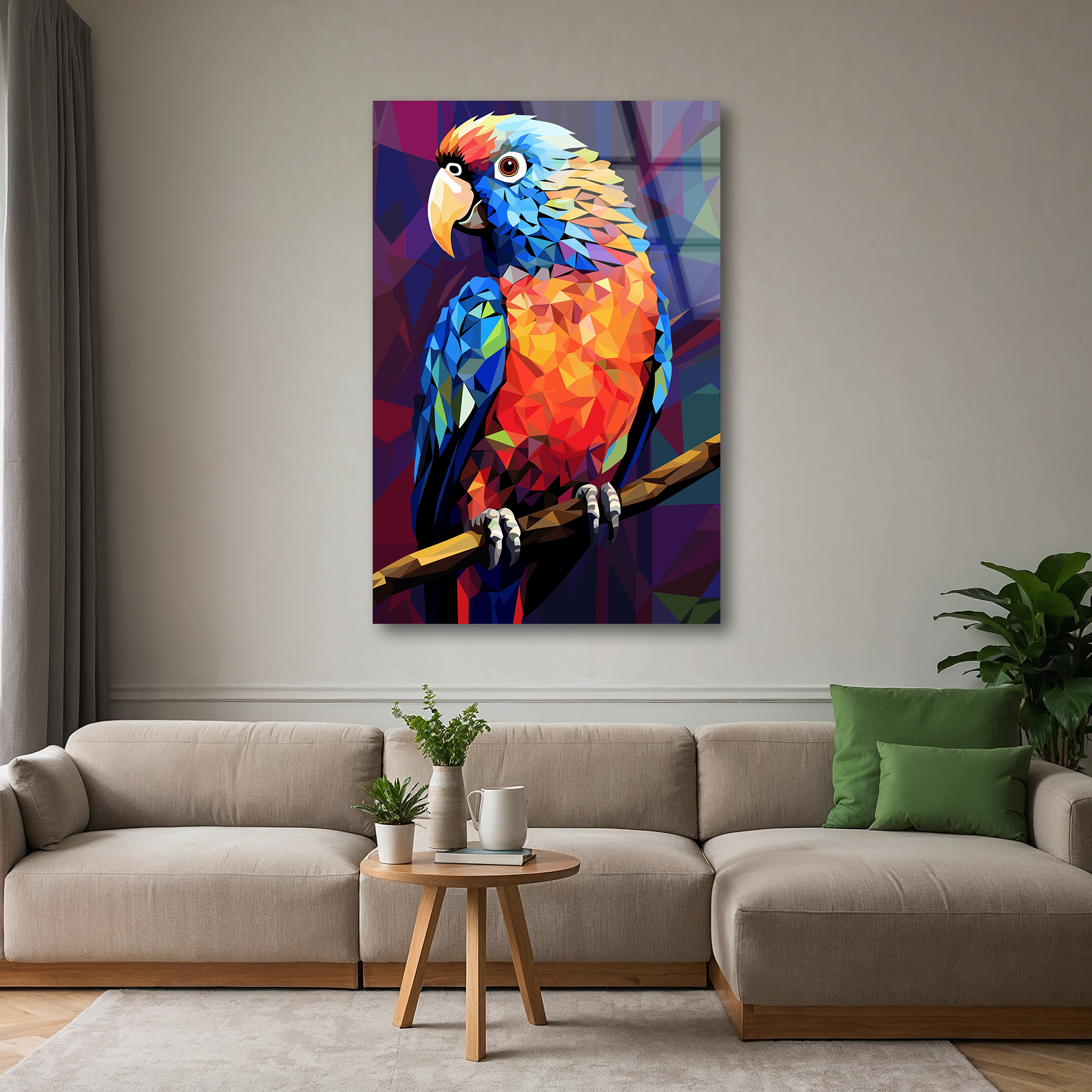 Colorful Parrot Pop Art | Premium HD Metal Wall Art